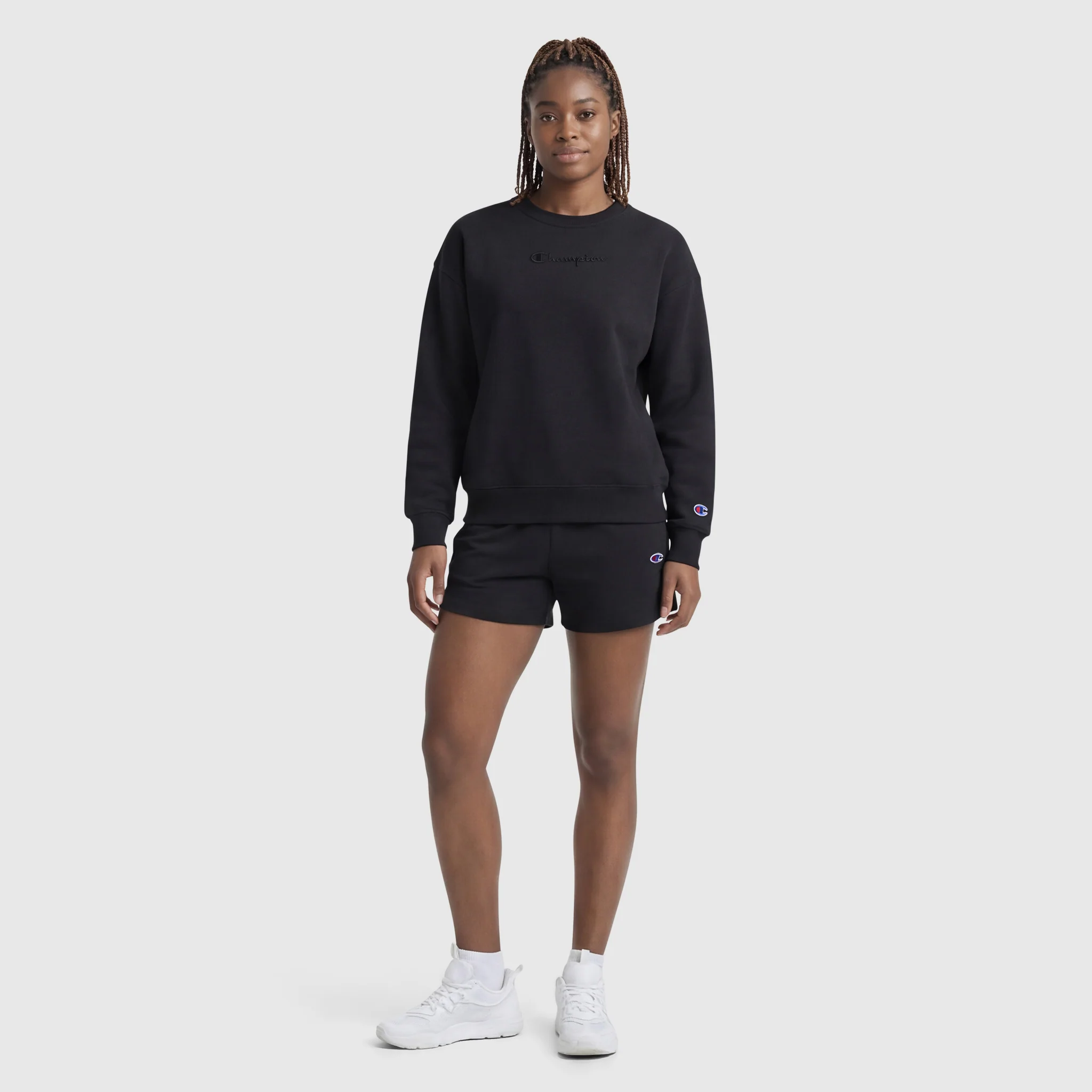 Powerblend Crewneck Sweatshirt, Embroidered Script Logo - Image 4