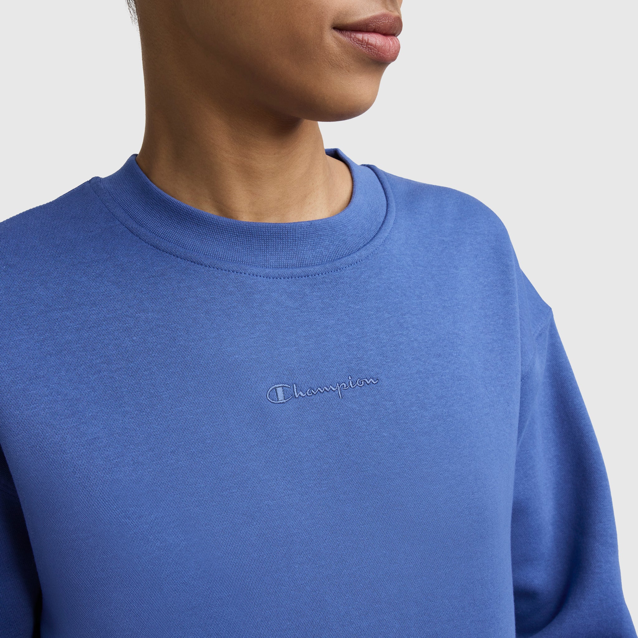 Powerblend Crewneck Sweatshirt, Embroidered Script Logo - Image 5