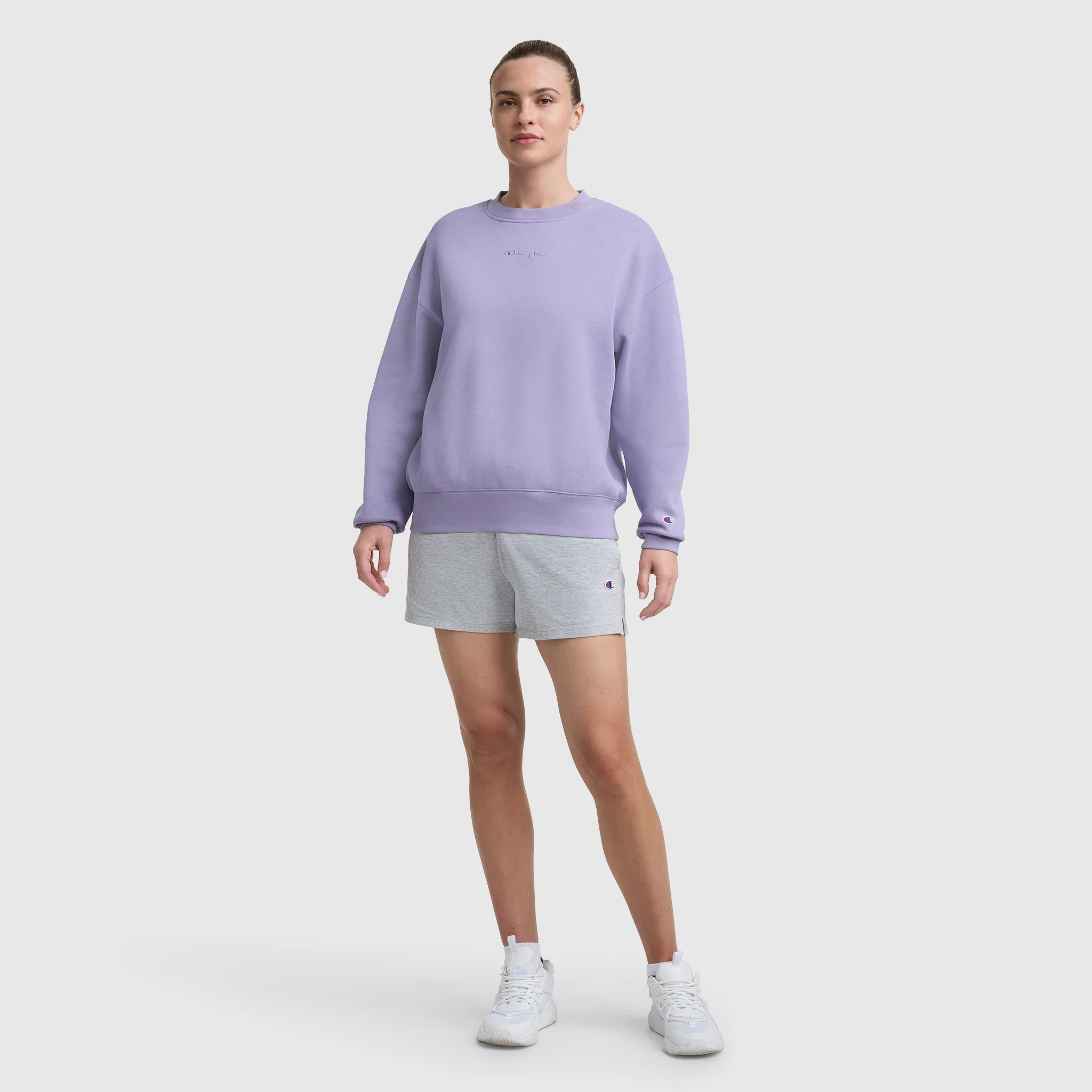 Powerblend Crewneck Sweatshirt, Embroidered Script Logo - Image 5