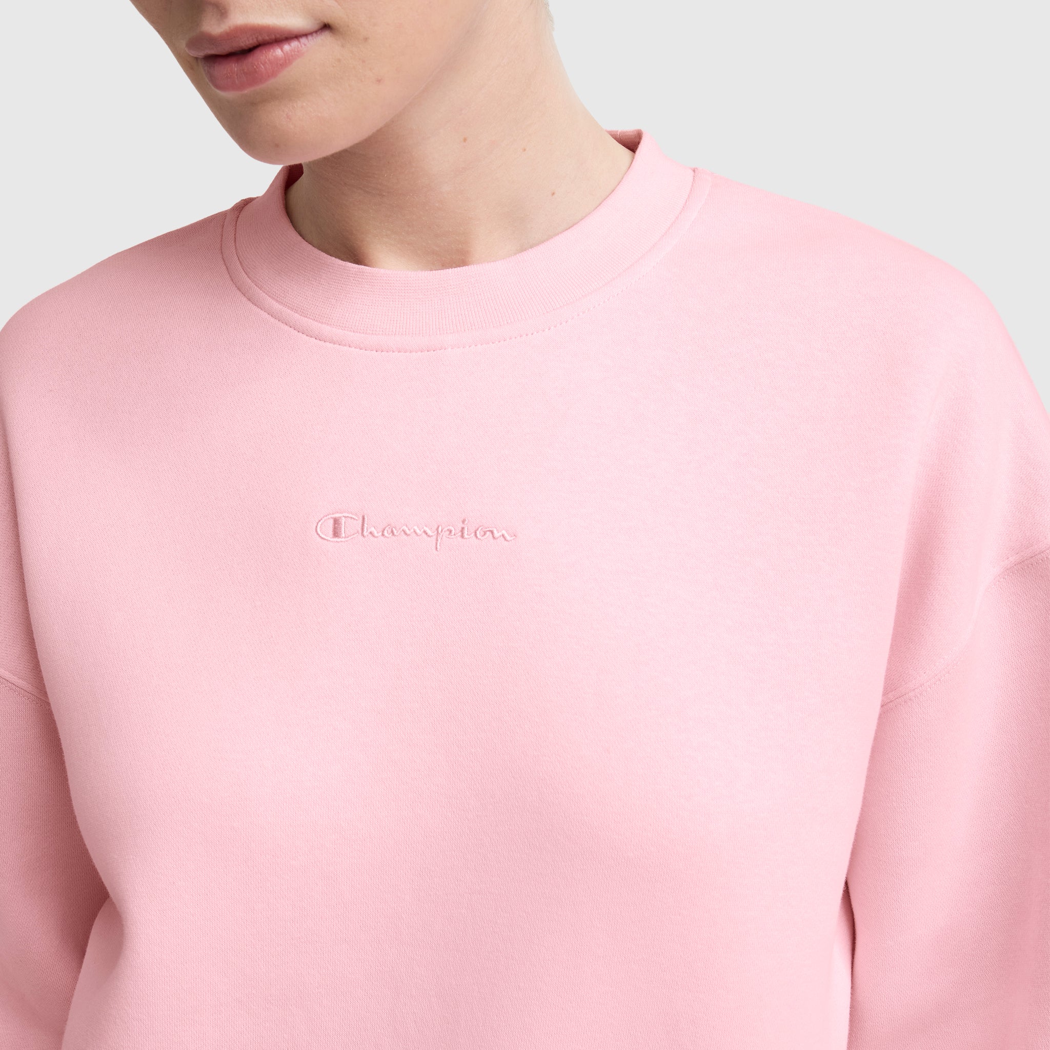 Powerblend Crewneck Sweatshirt, Embroidered Script Logo - Image 3