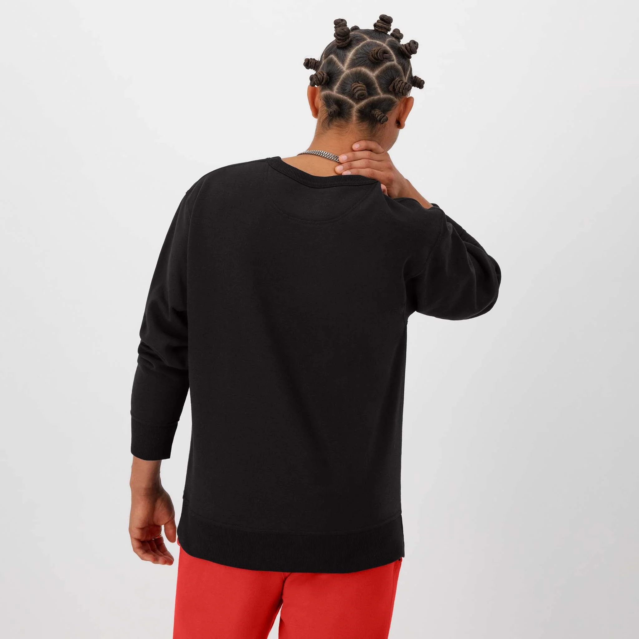 Powerblend Crewneck Sweatshirt, Left Script Logo - Image 3