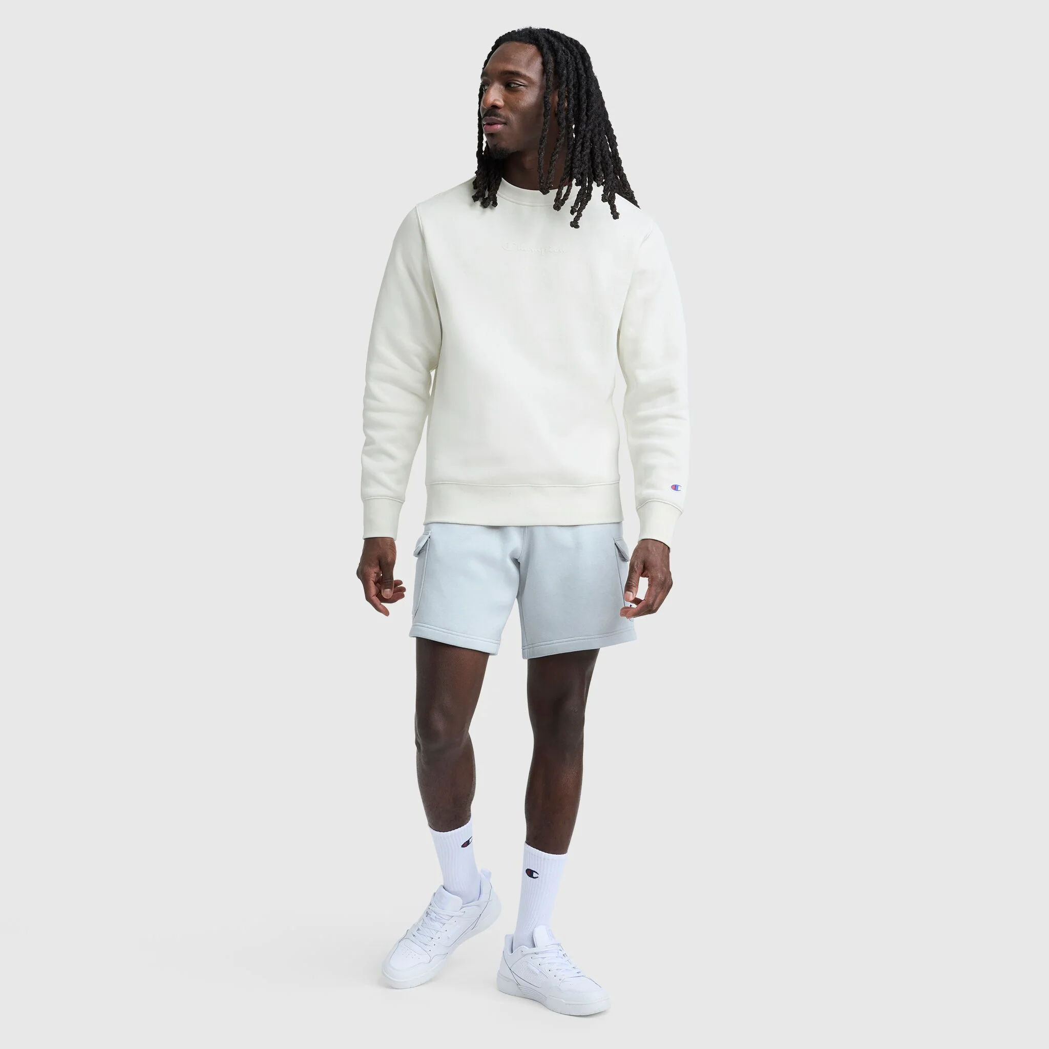 Powerblend Crewneck Sweatshirt, Tonal Script Logo - Image 5