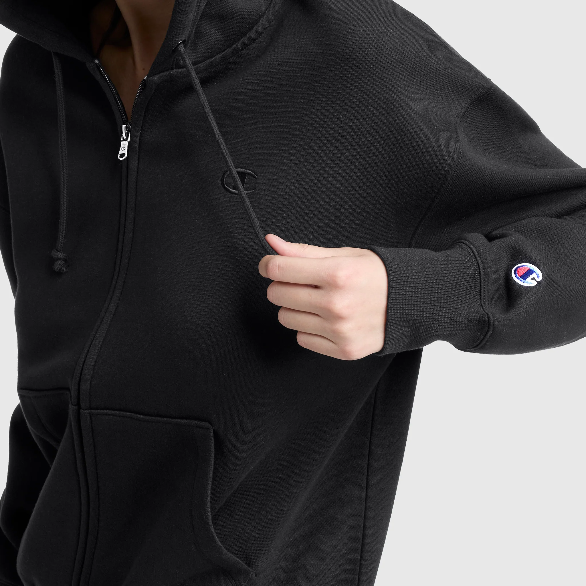 Powerblend Fleece Zip-Up Hoodie, C Logo - Image 3
