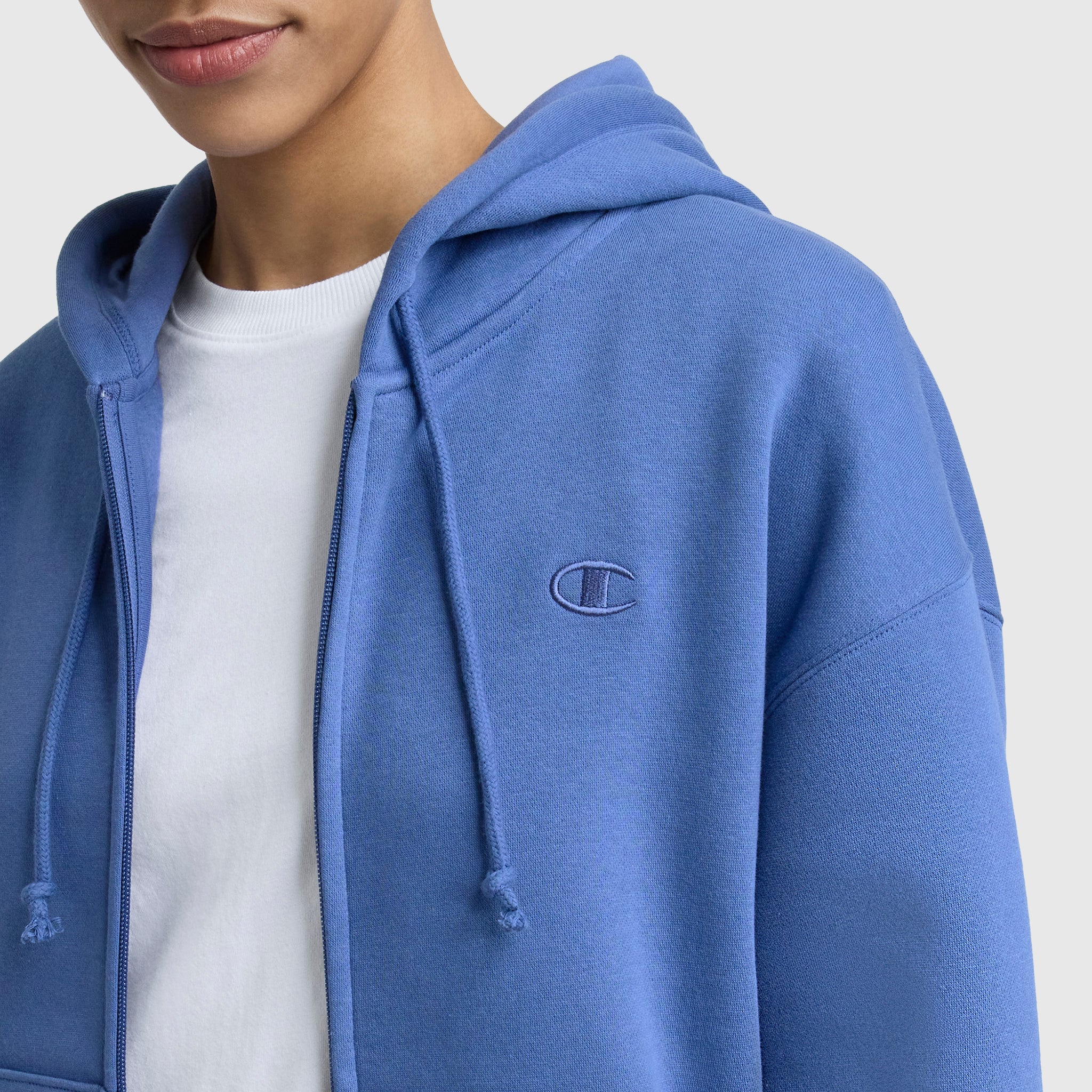 Powerblend Fleece Zip-Up Hoodie, C Logo - Image 3