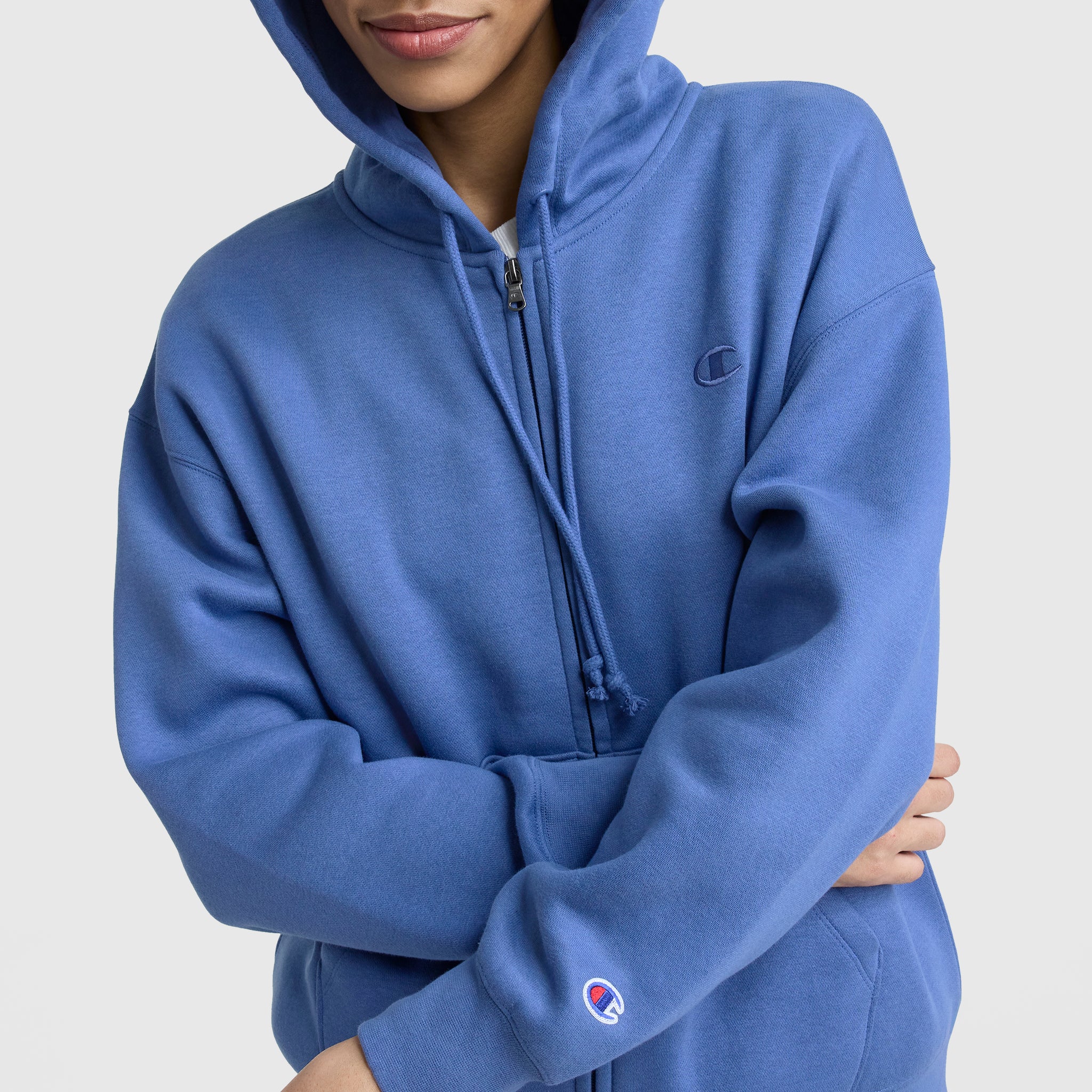 Powerblend Fleece Zip-Up Hoodie, C Logo - Image 4