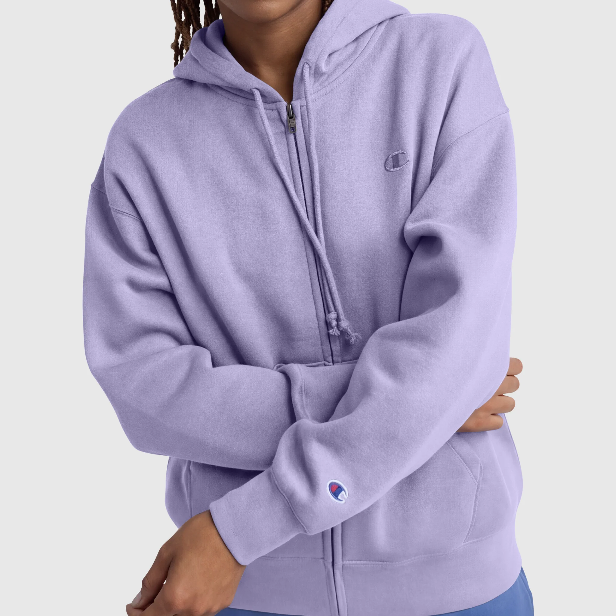 Powerblend Fleece Zip-Up Hoodie, C Logo - Image 3