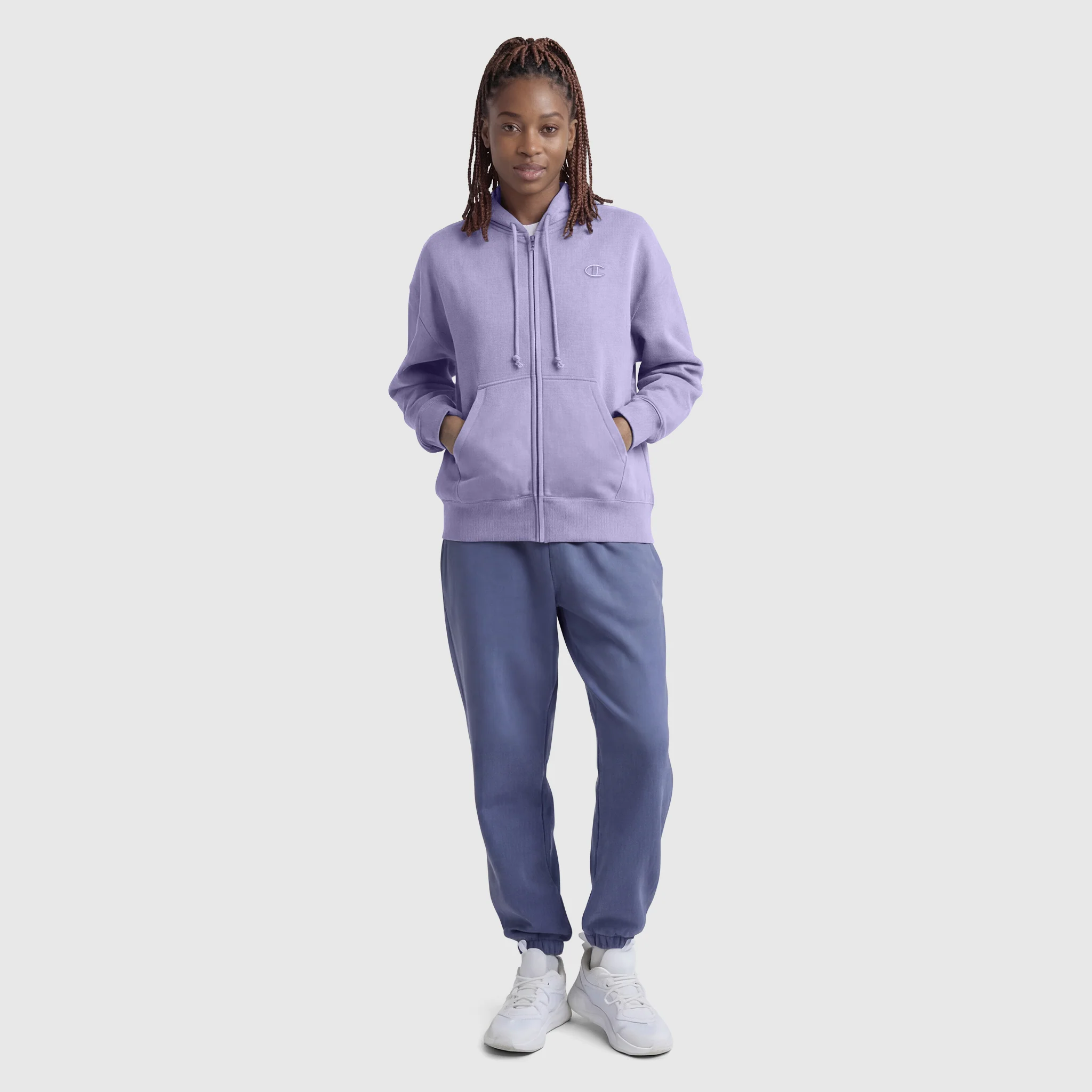 Powerblend Fleece Zip-Up Hoodie, C Logo - Image 6
