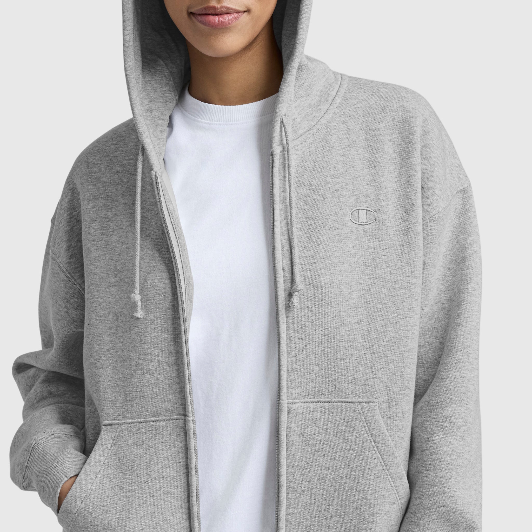Powerblend Fleece Zip-Up Hoodie, C Logo - Image 4