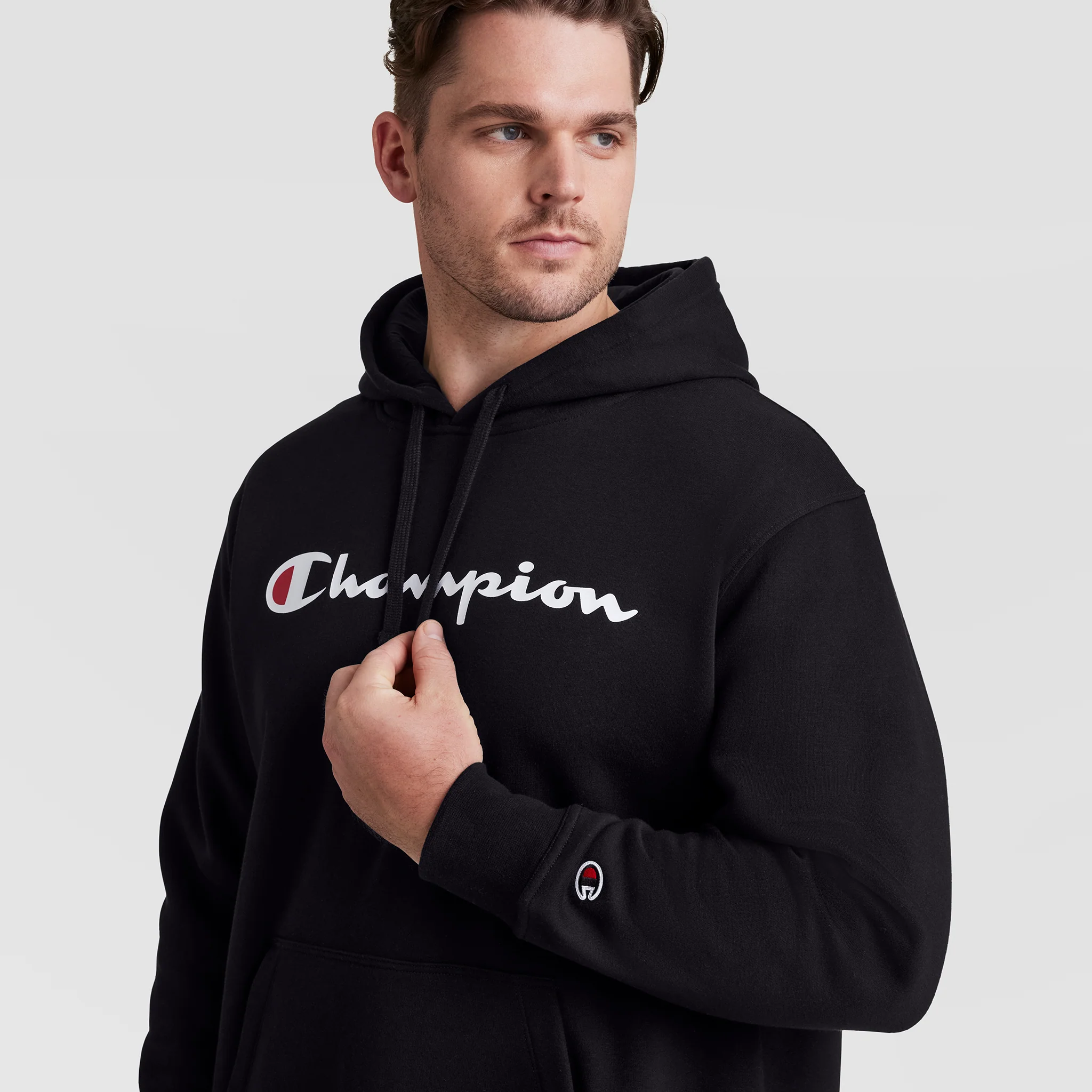 Powerblend Hoodie, Full Script Logo - Big & Tall - Image 3