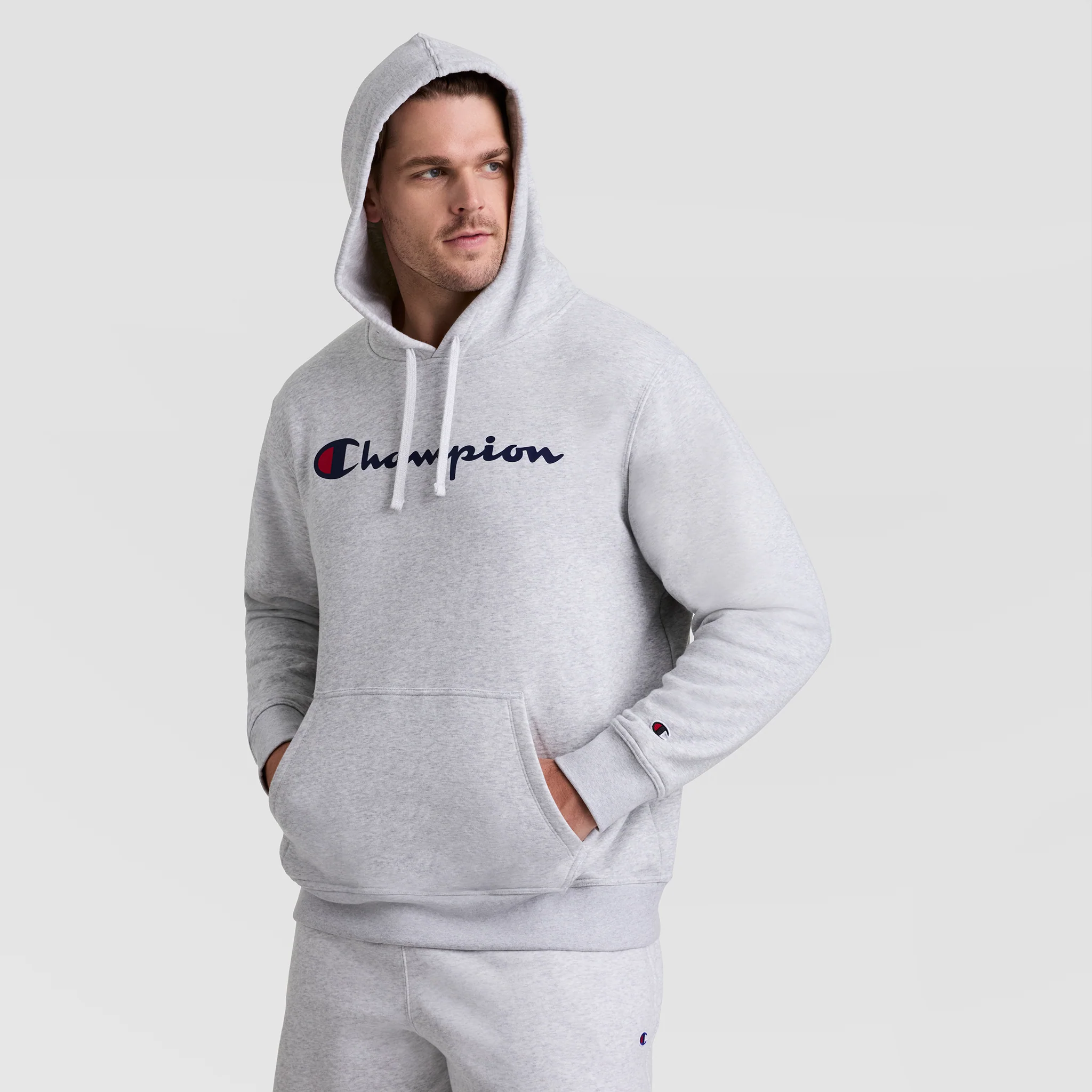 Powerblend Hoodie, Full Script Logo - Big & Tall - Image 4