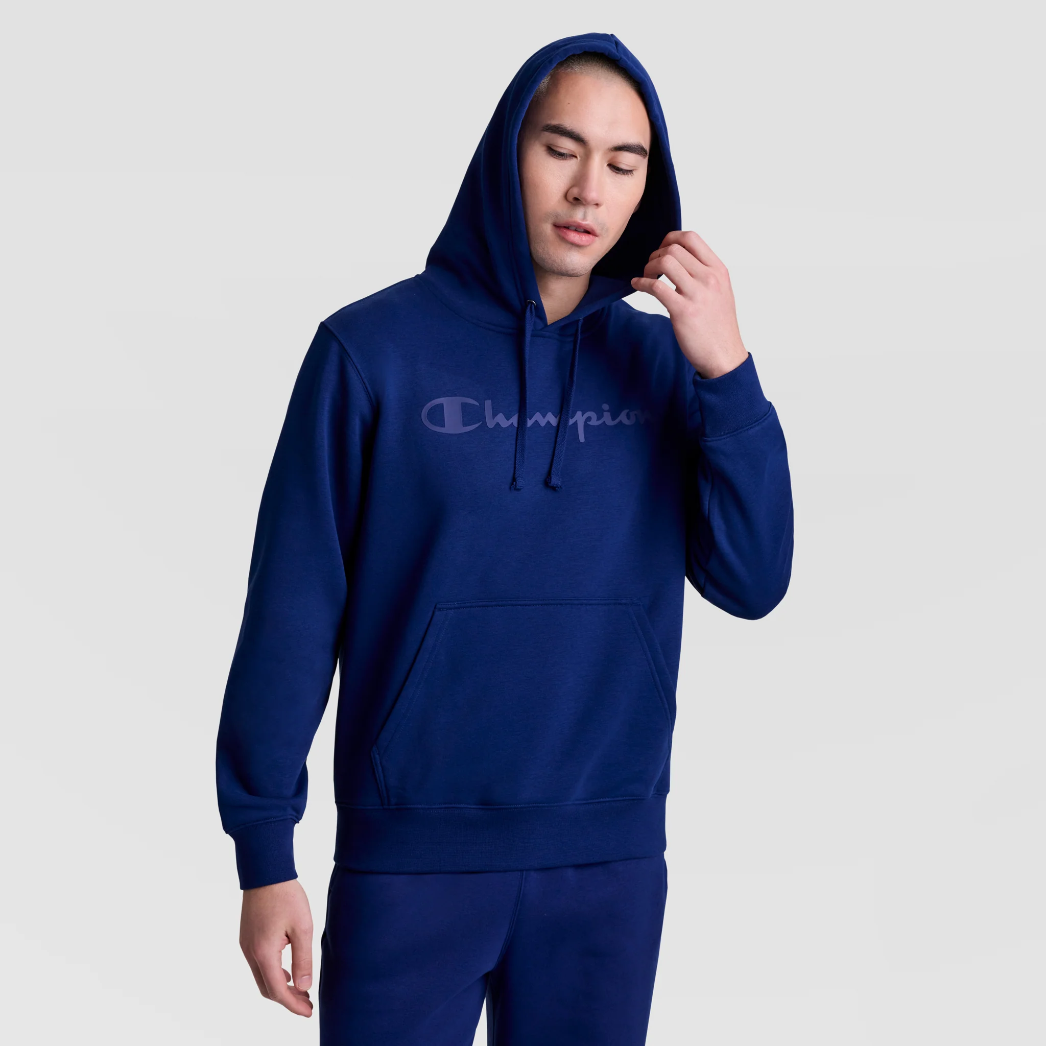 Powerblend Hoodie, Tonal Script Logo - Image 2