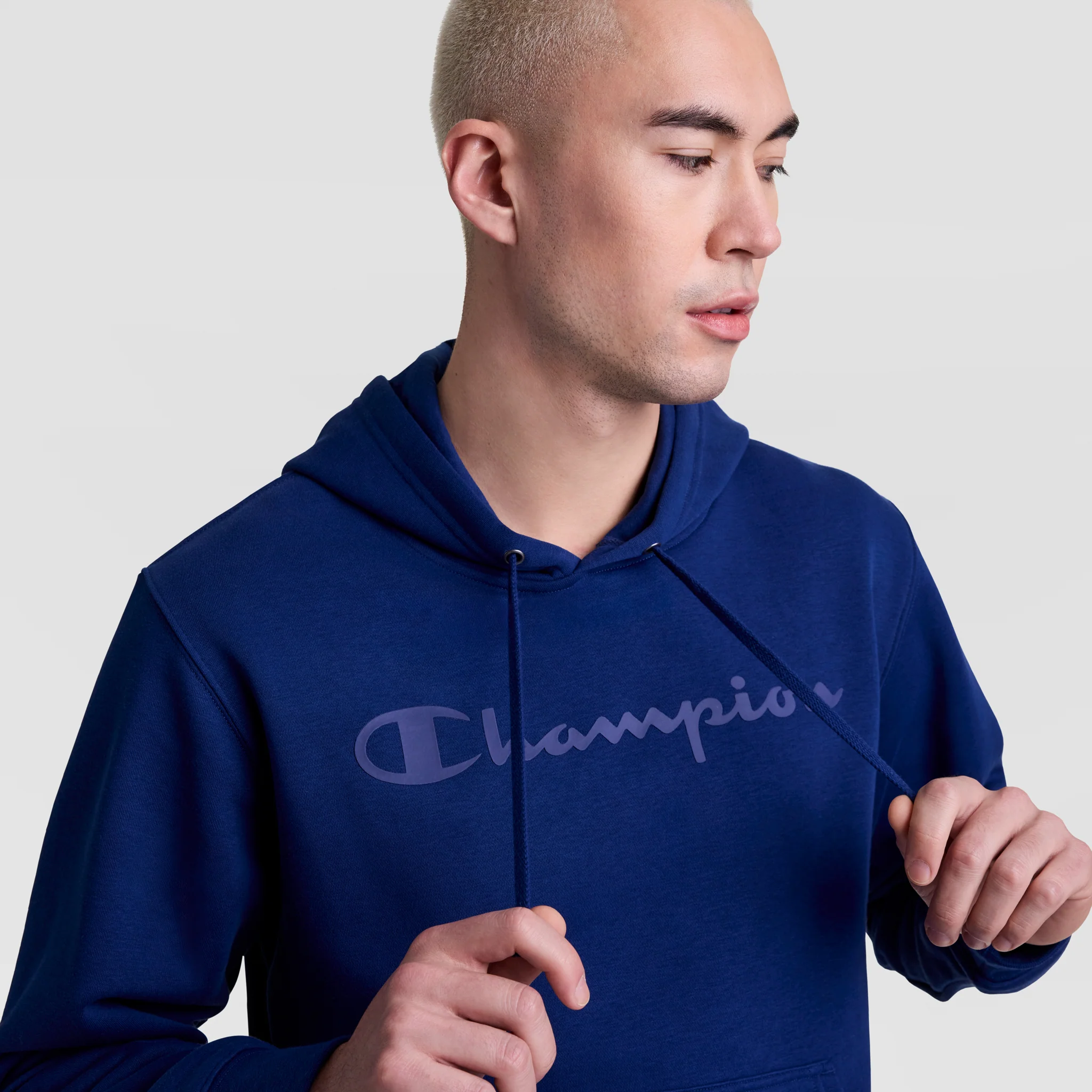 Powerblend Hoodie, Tonal Script Logo - Image 4