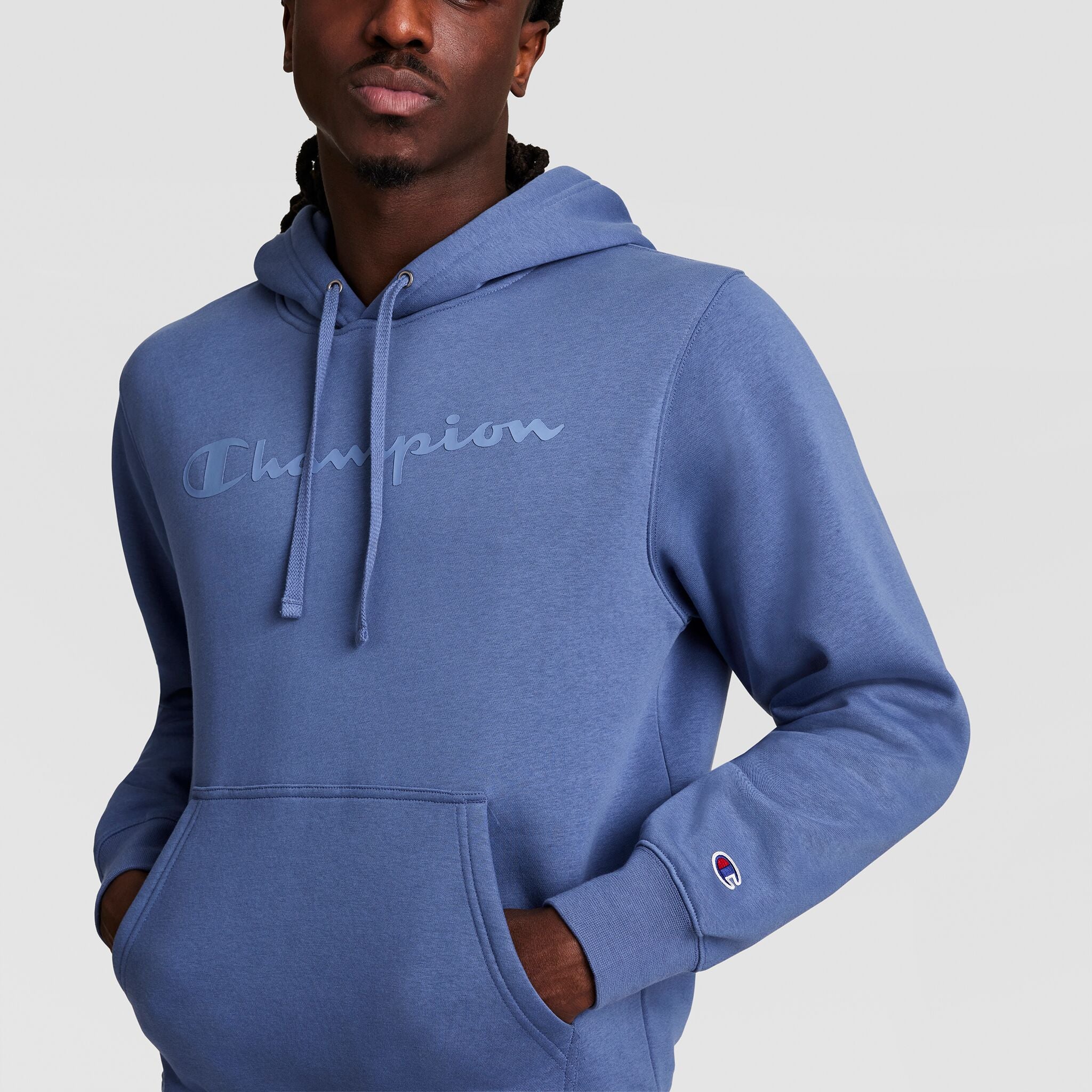 Powerblend Hoodie, Tonal Script Logo - Image 3