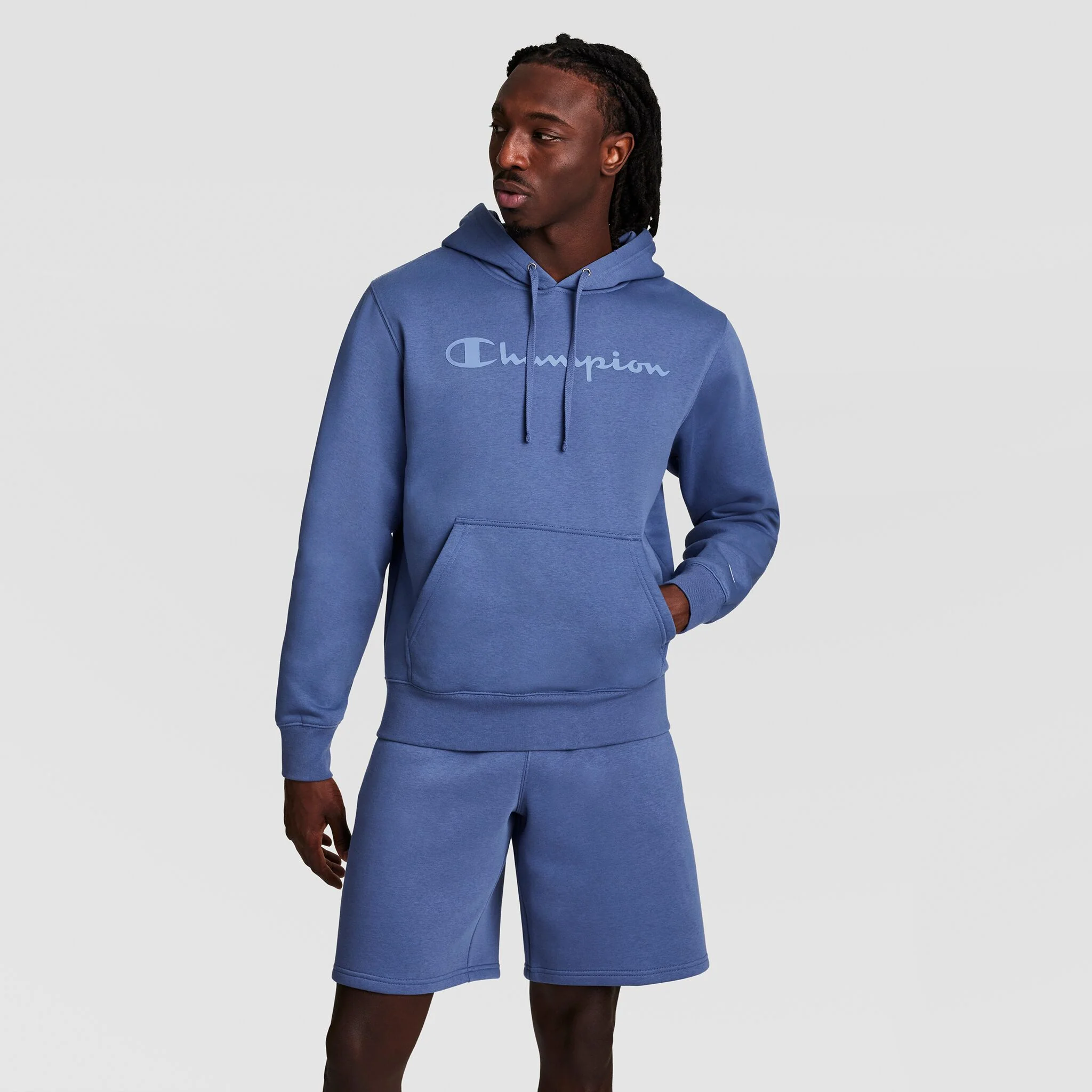 Powerblend Hoodie, Tonal Script Logo - Image 5