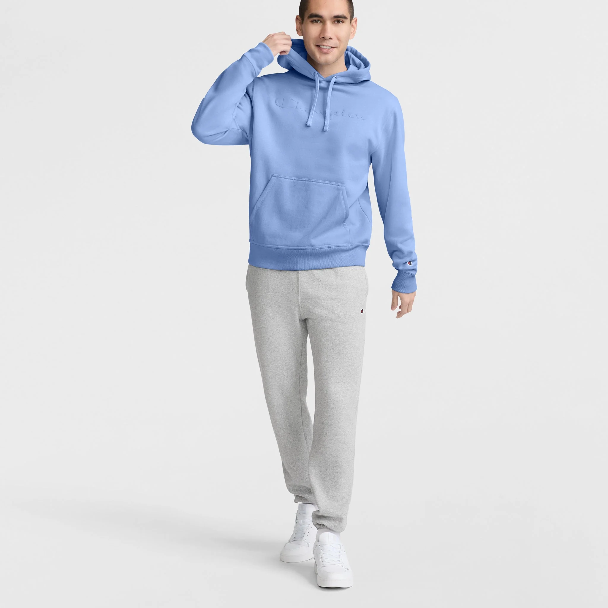 Powerblend Hoodie, Tonal Script Logo - Image 2