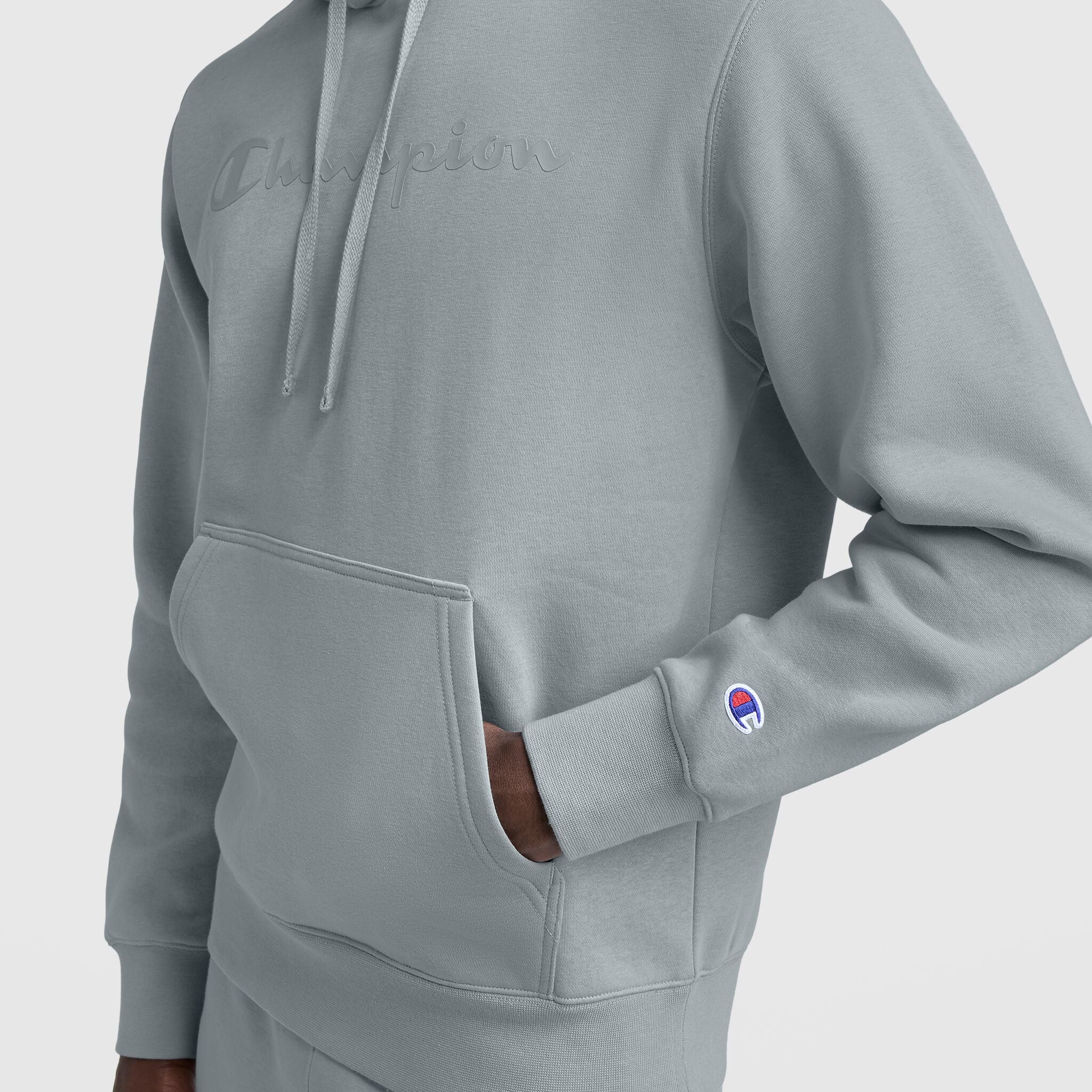 Powerblend Hoodie, Tonal Script Logo - Image 5