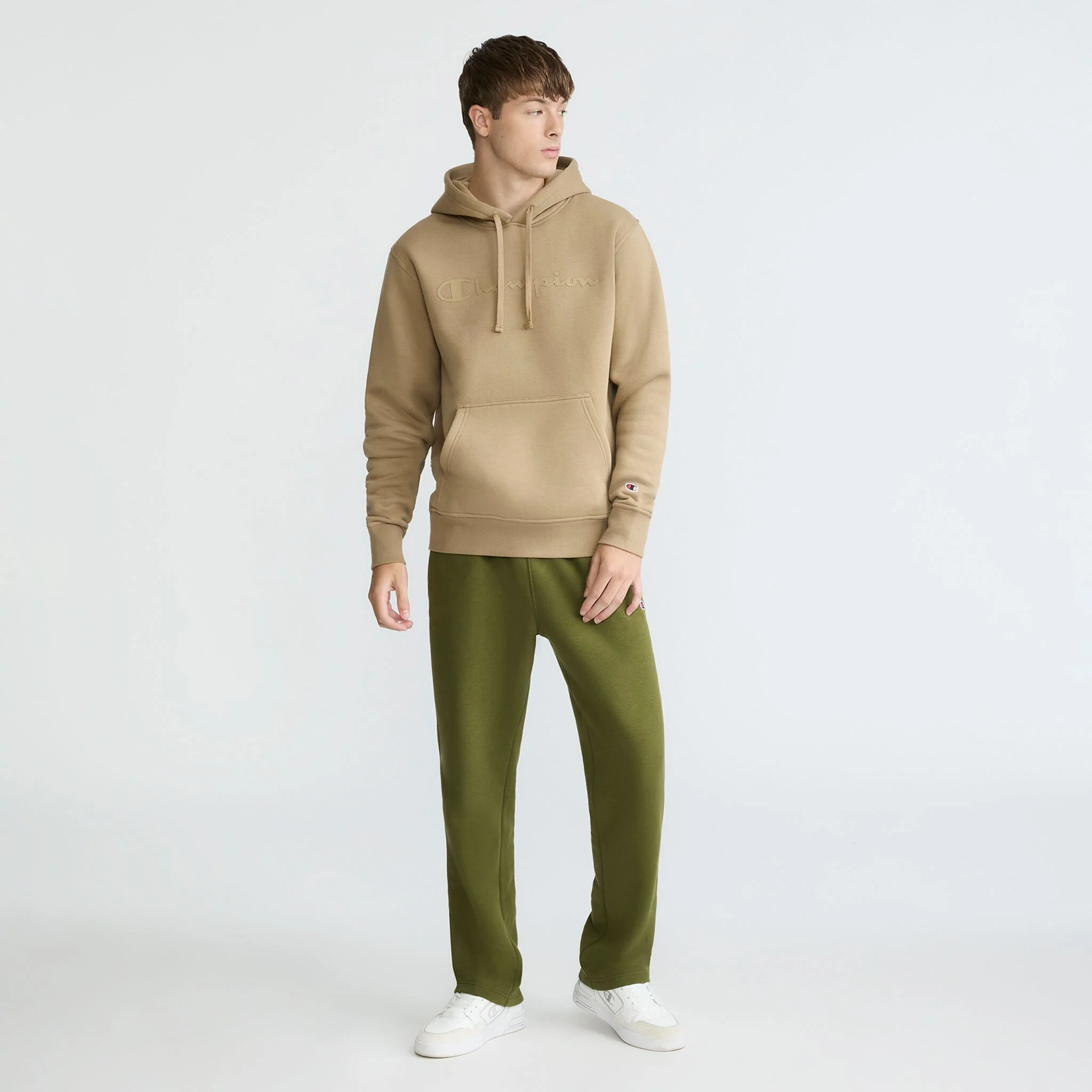 Powerblend Hoodie, Tonal Script Logo - Image 3
