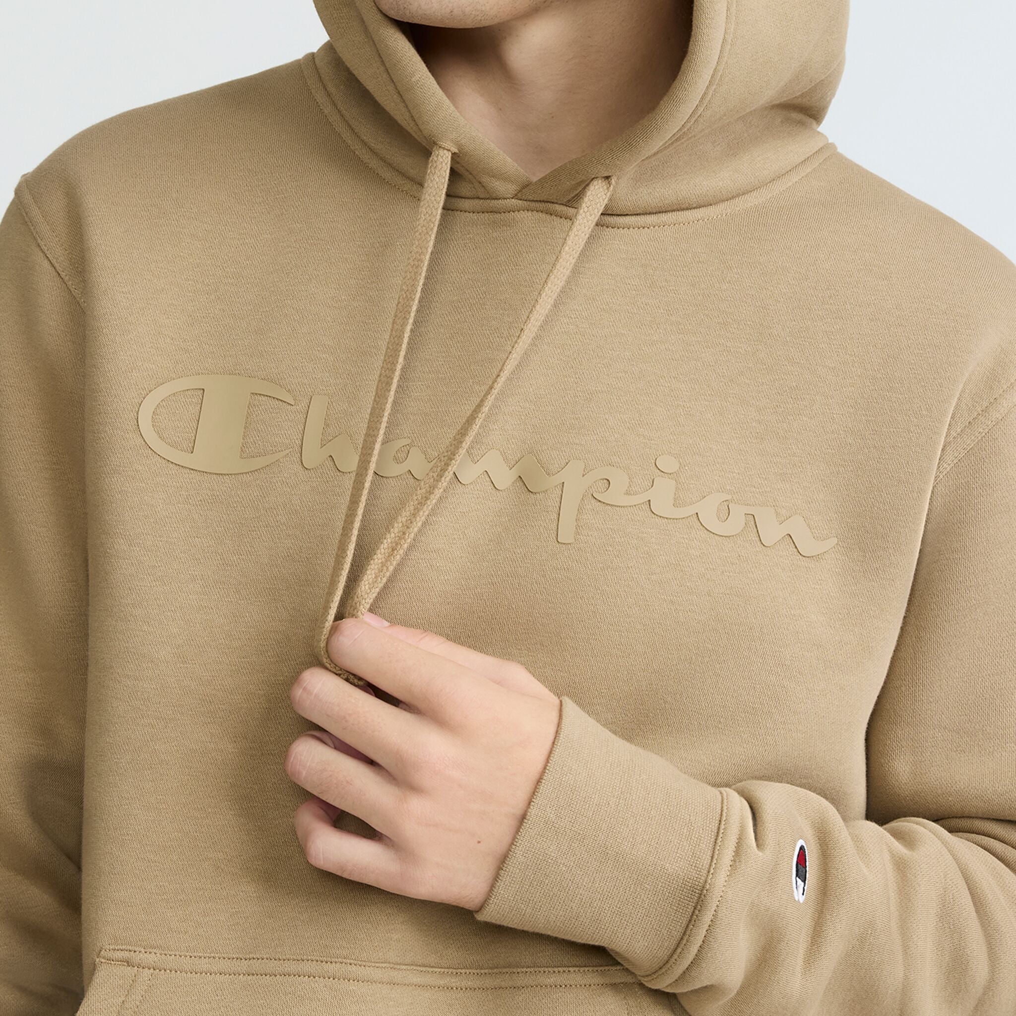 Powerblend Hoodie, Tonal Script Logo - Image 4
