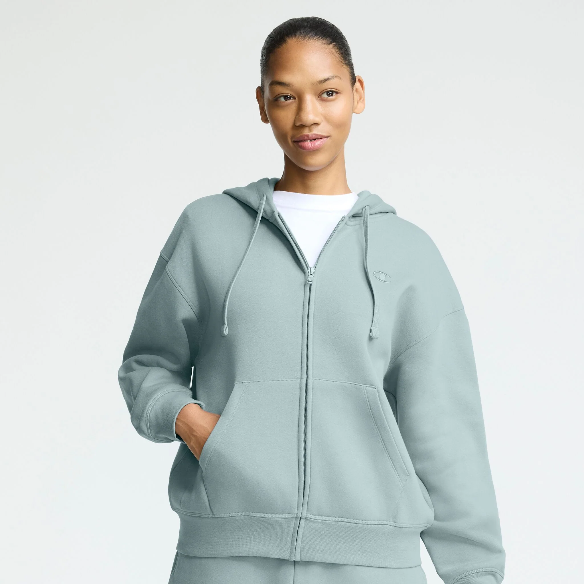 Powerblend Zip-Up Hoodie, C Logo - Image 2