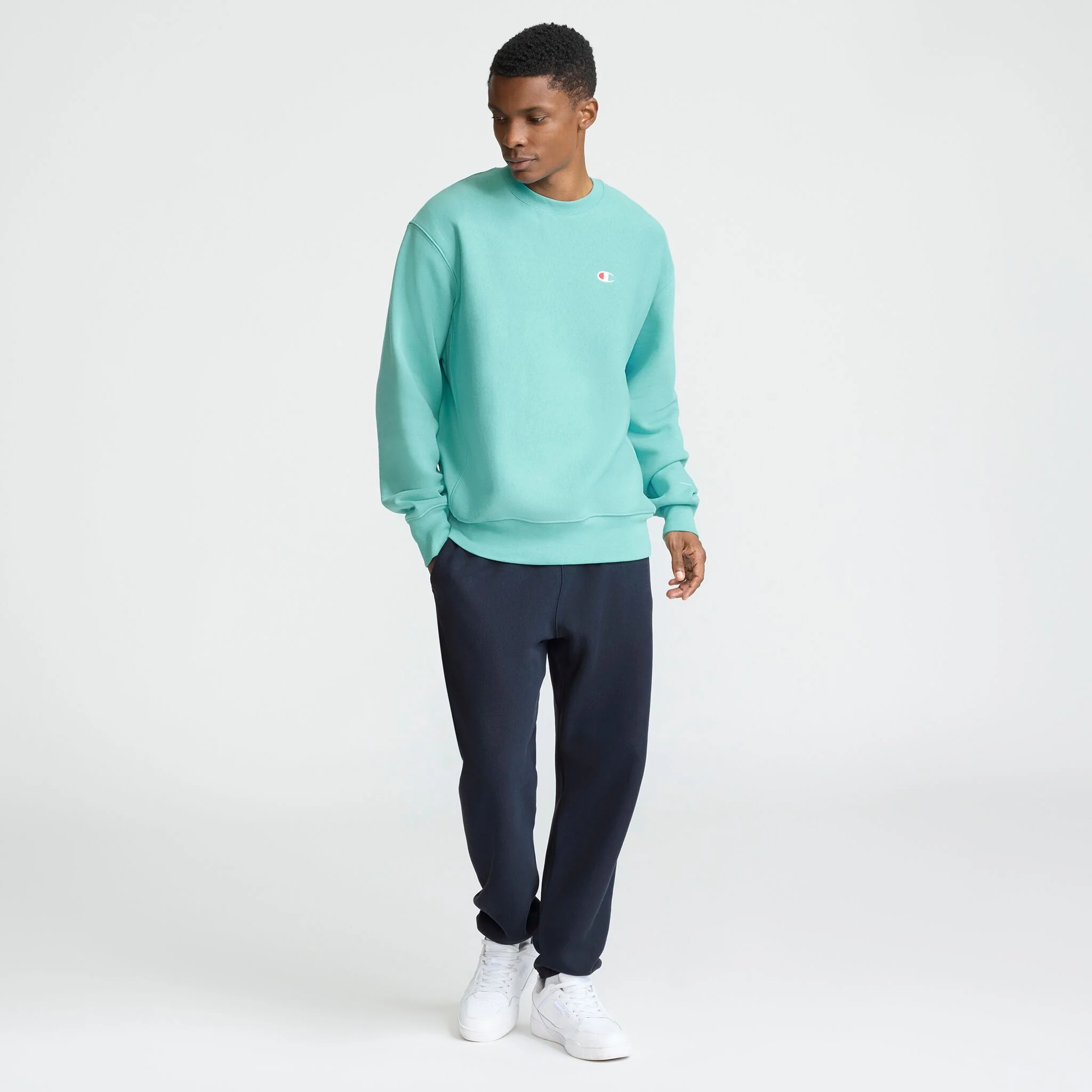Reverse Weave Crewneck Sweatshirt, C Logo - Image 5