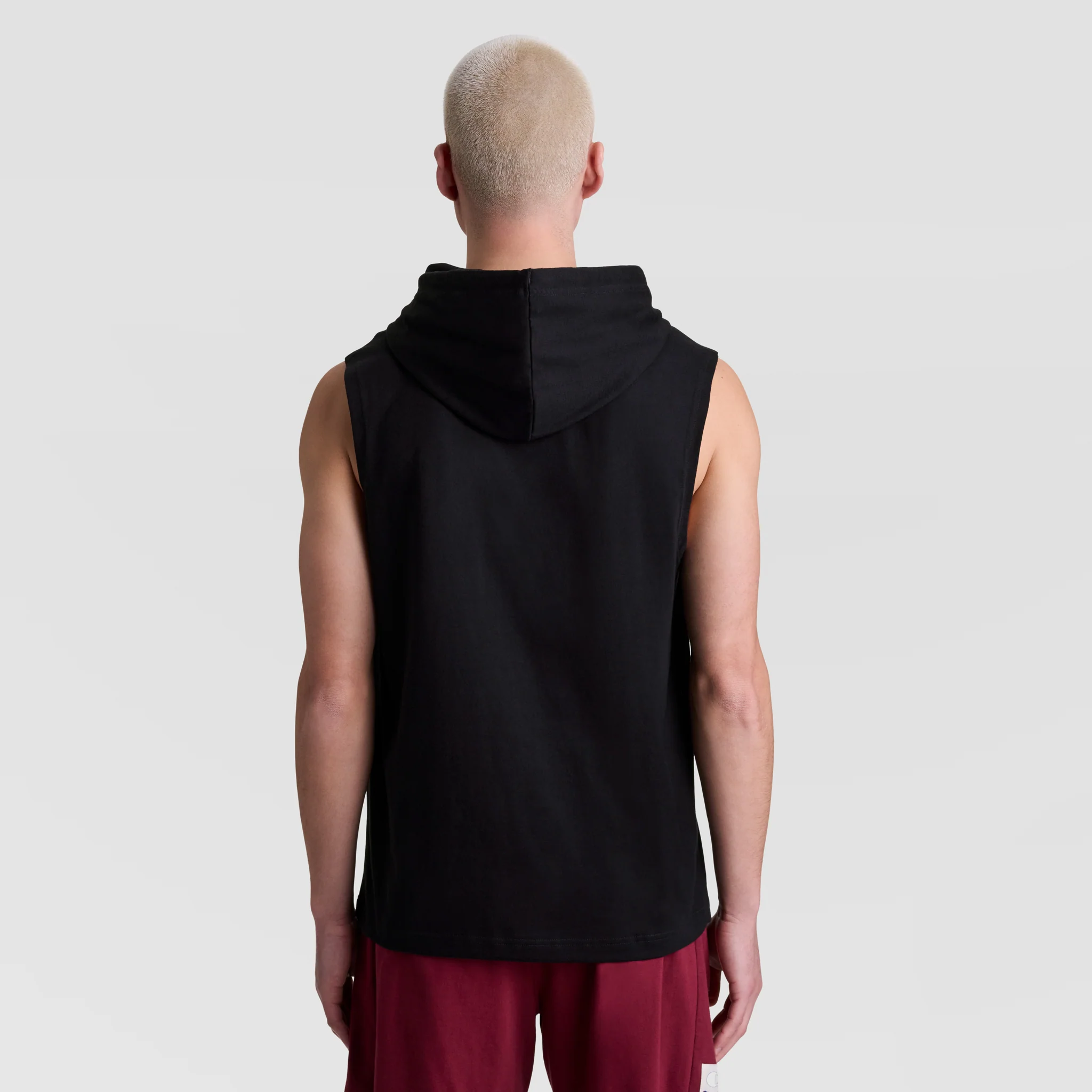 Sleeveless Hoodie, Embroidered C Logo - Image 2