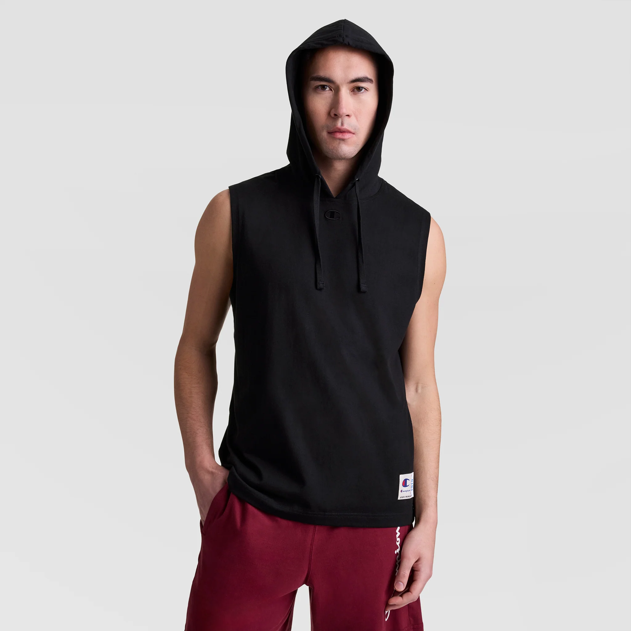 Sleeveless Hoodie, Embroidered C Logo - Image 5