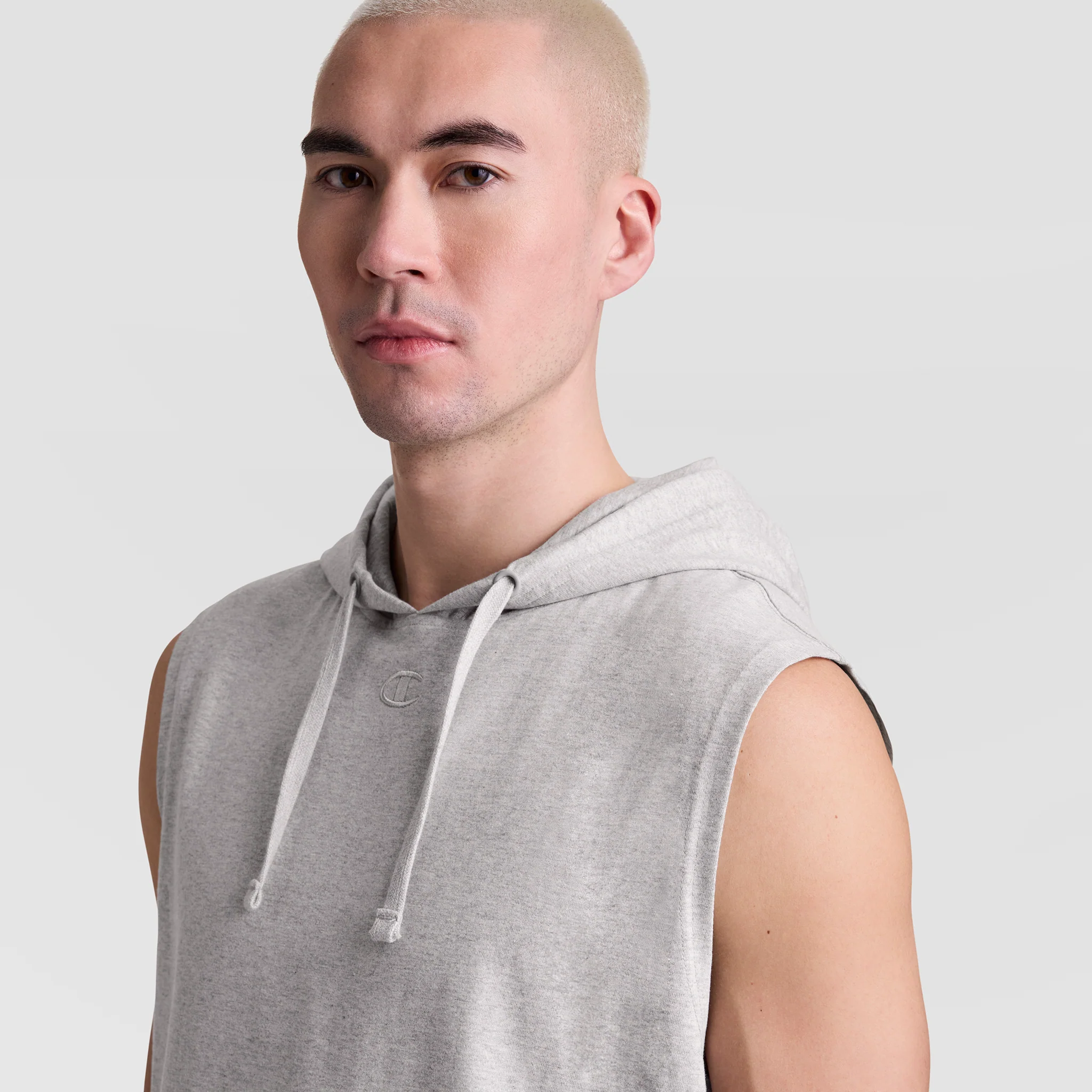 Sleeveless Hoodie, Embroidered C Logo - Image 3