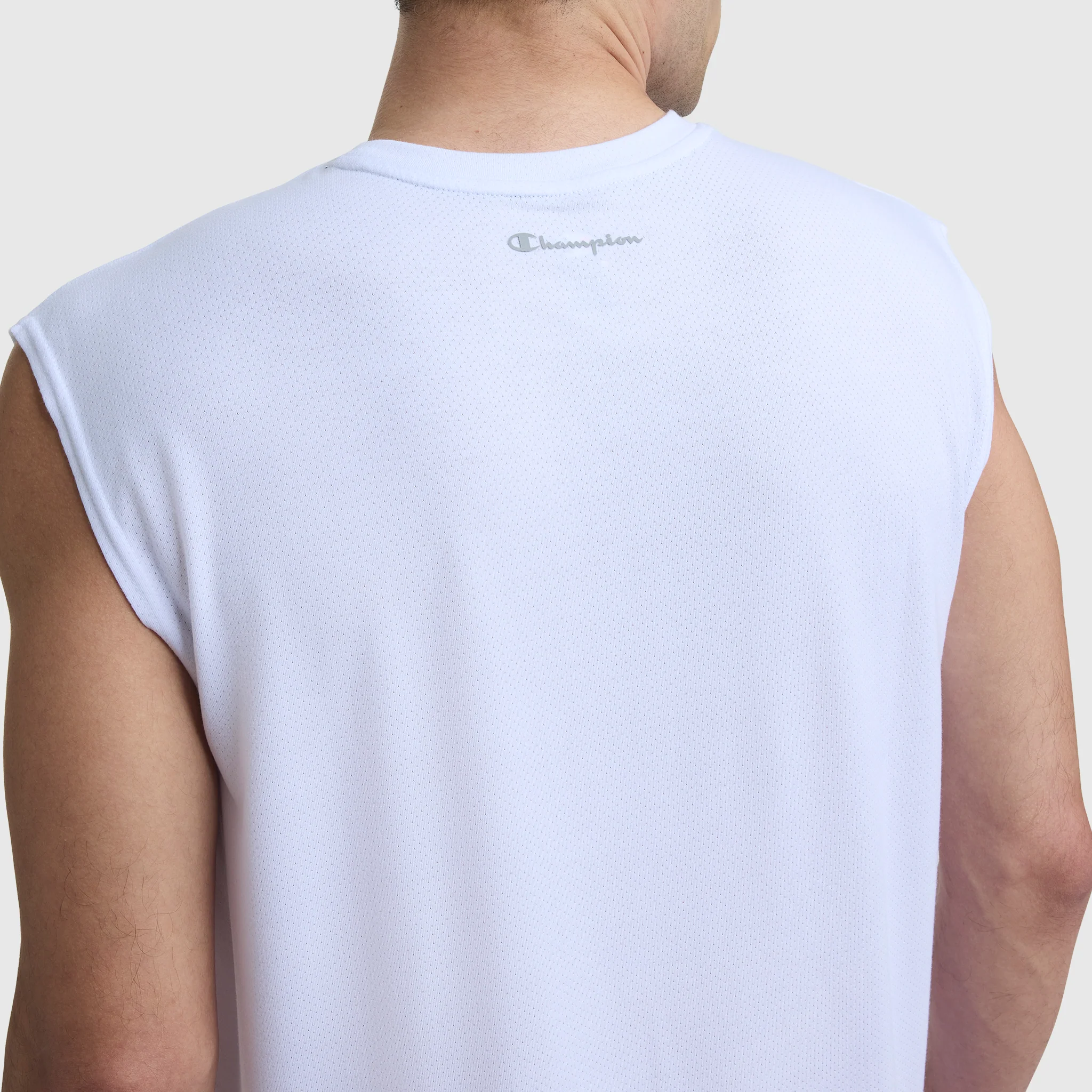 Sport Crewneck Muscle Tee, Script Logo - Image 3