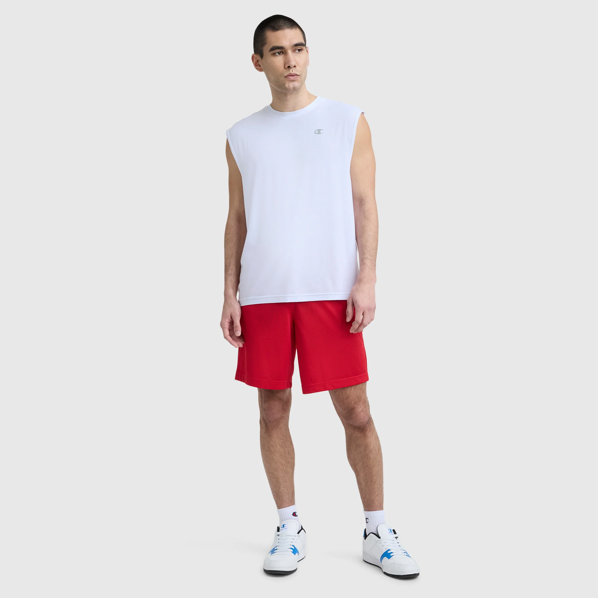 Sport Crewneck Muscle Tee, Script Logo - Image 5