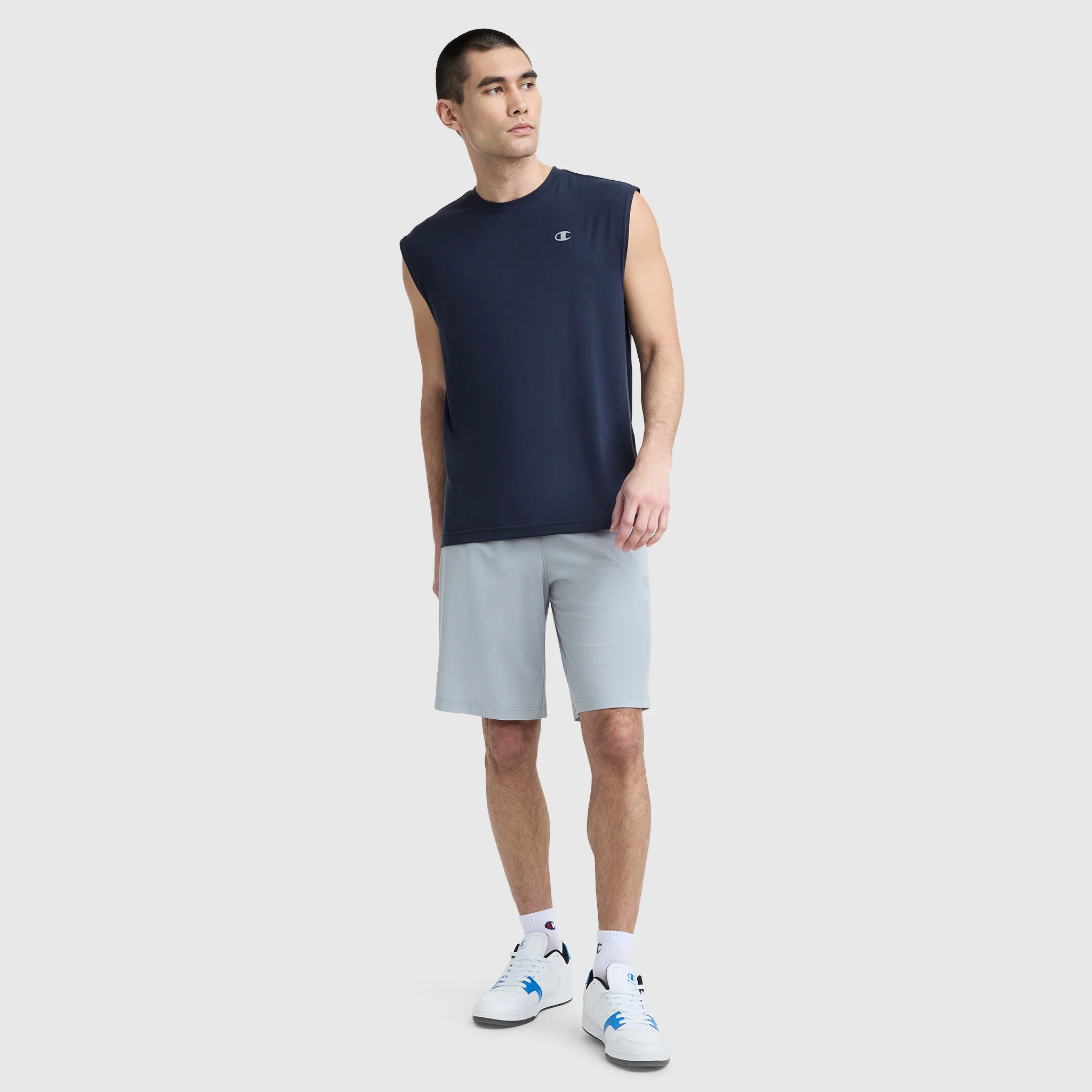 Sport Crewneck Muscle Tee, Script Logo - Image 5
