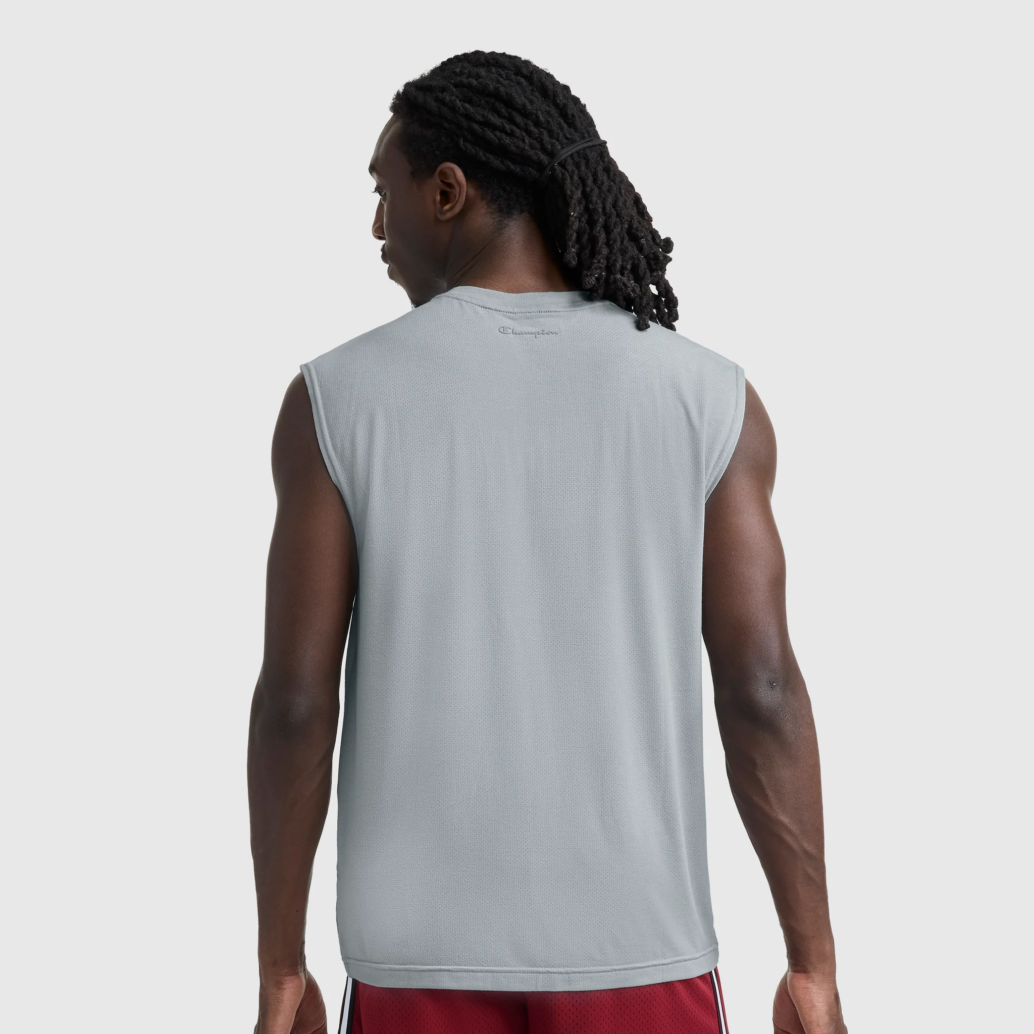 Sport Crewneck Muscle Tee, Script Logo - Image 2