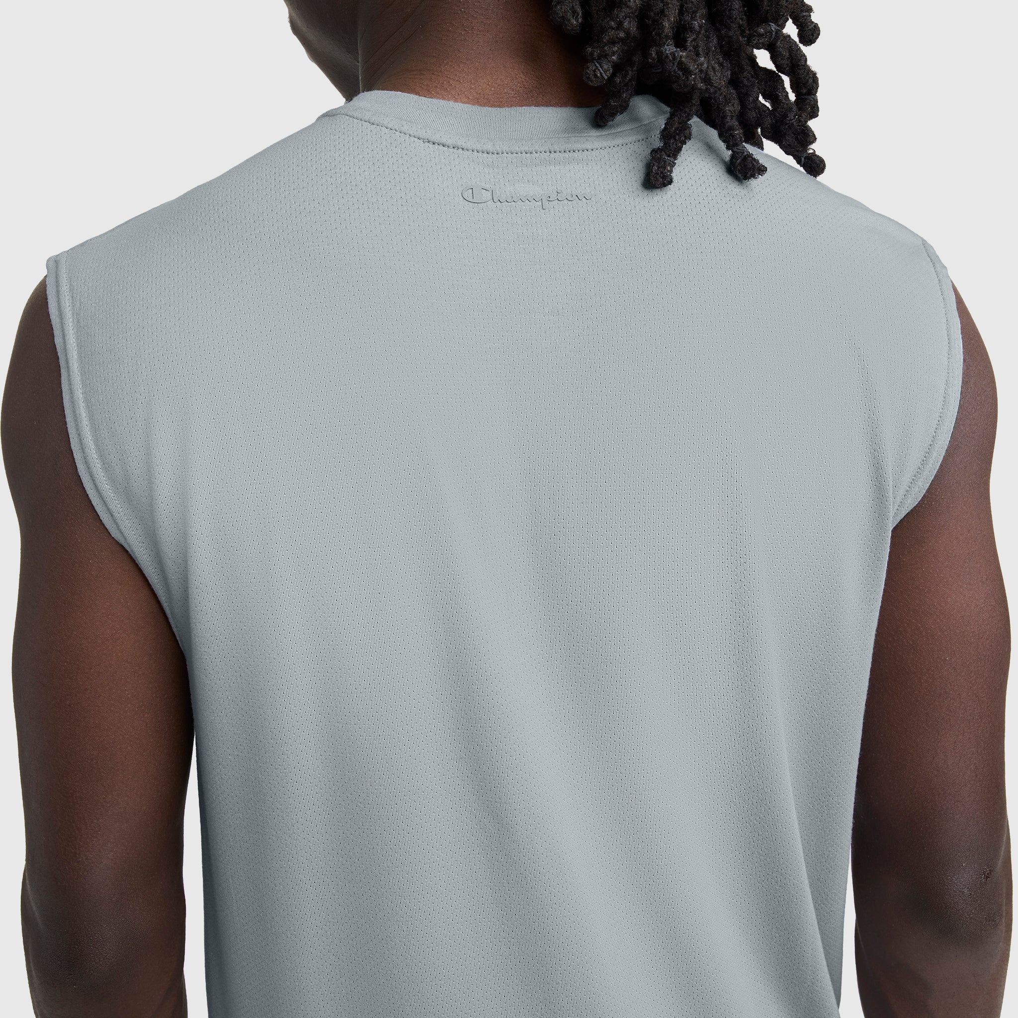 Sport Crewneck Muscle Tee, Script Logo - Image 4
