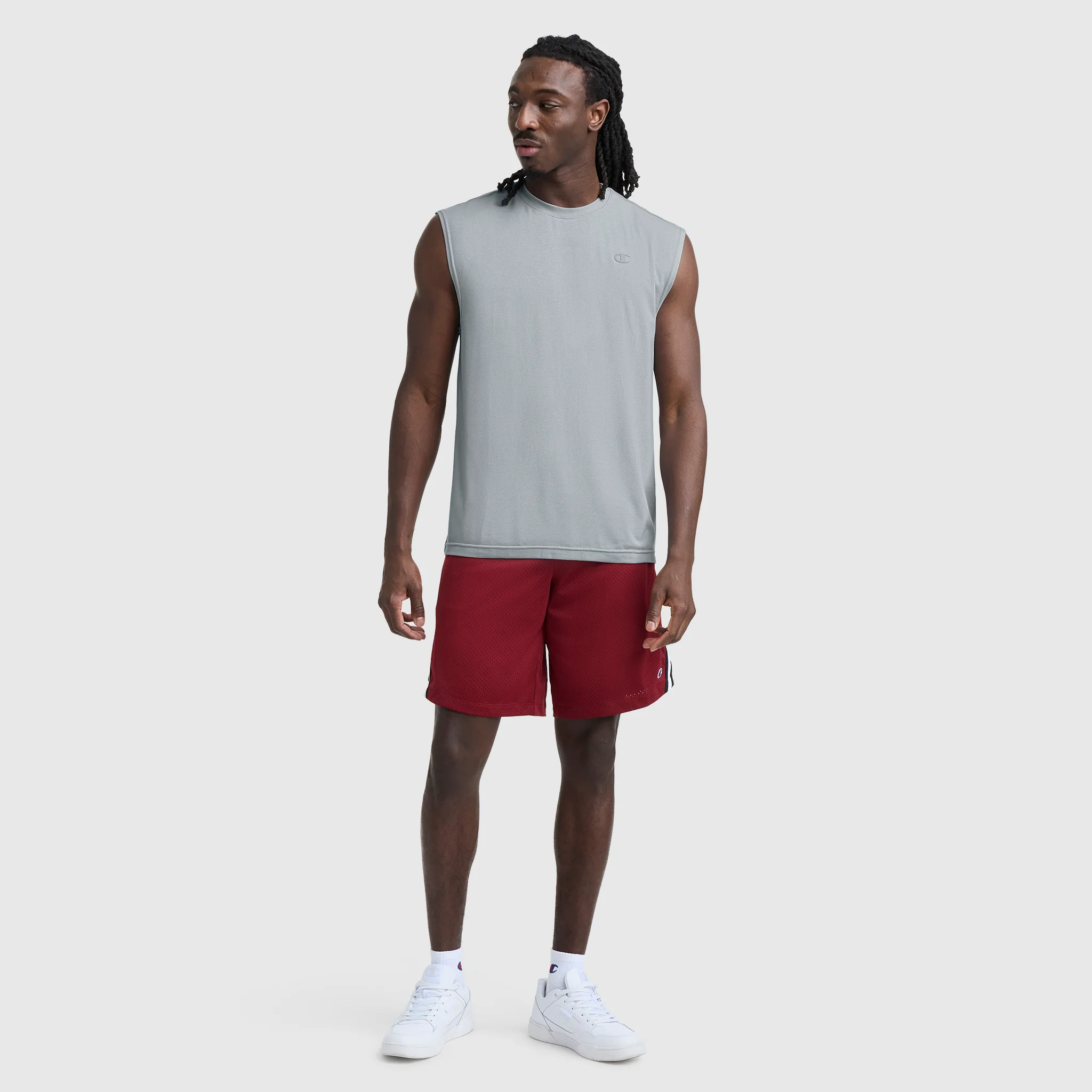 Sport Crewneck Muscle Tee, Script Logo - Image 5