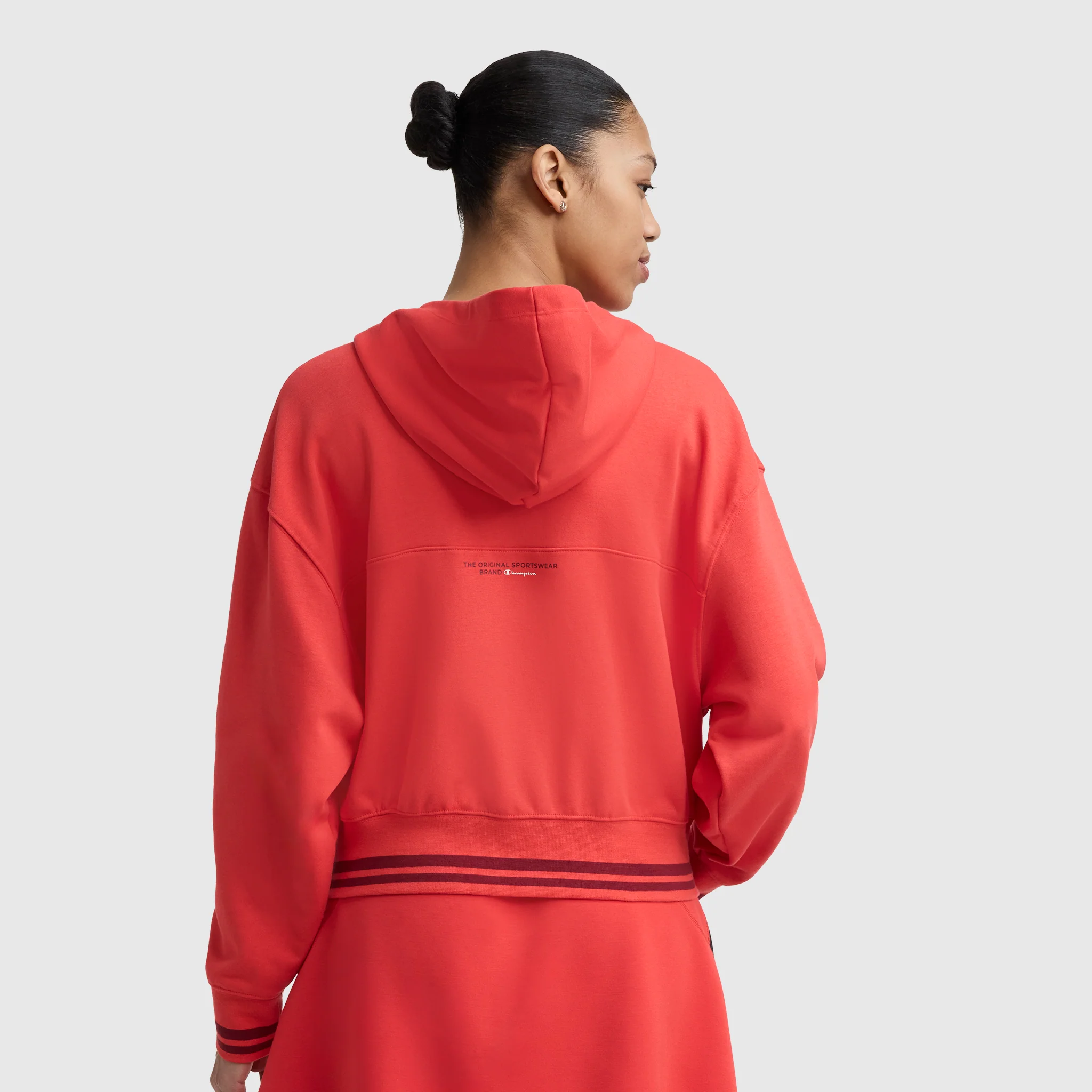 Tackle Lace Front Hoodie, Tonal Embroidered C Logo - Image 2