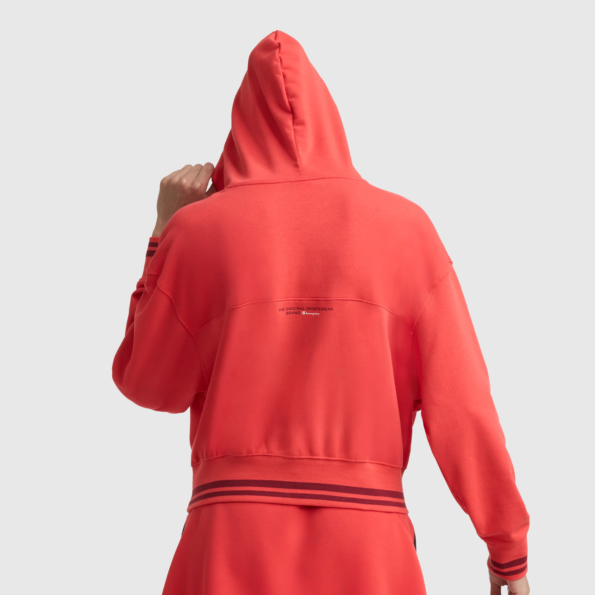 Tackle Lace Front Hoodie, Tonal Embroidered C Logo - Image 3