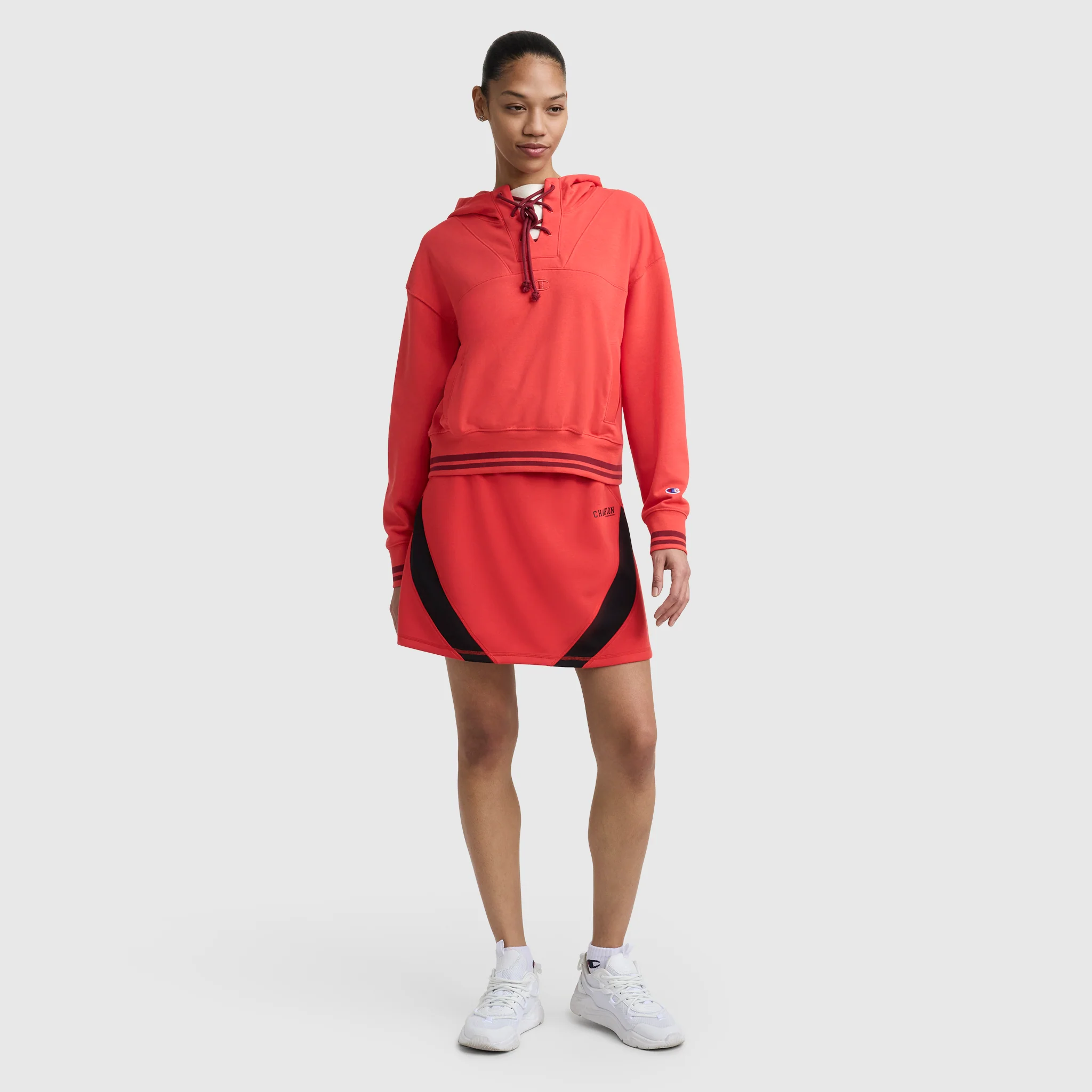 Tackle Lace Front Hoodie, Tonal Embroidered C Logo - Image 7