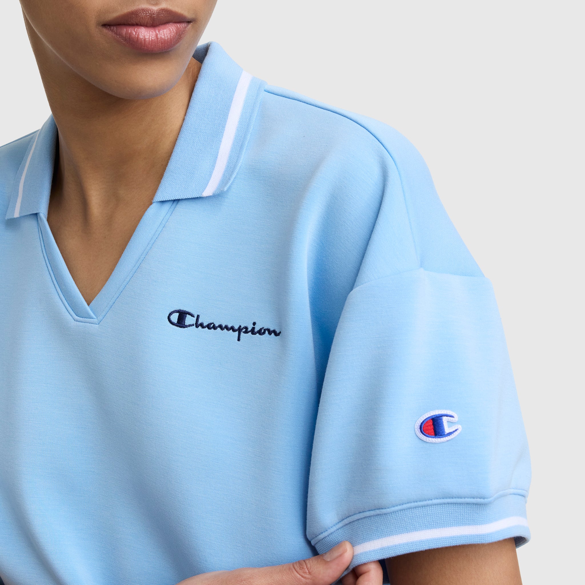 Tennis Court Polo, Embroidered Script Logo - Image 3
