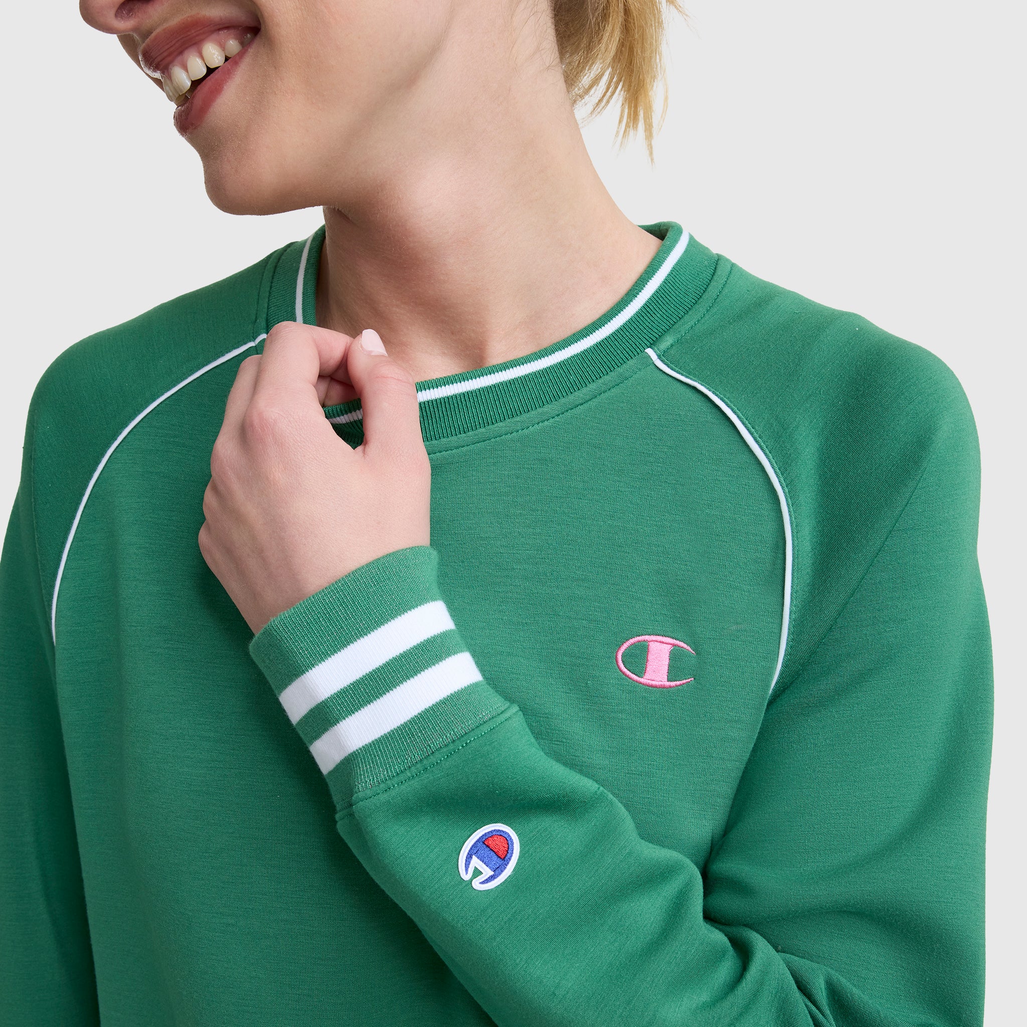 Tennis Court Raglan Crewneck, C Logo - Image 3