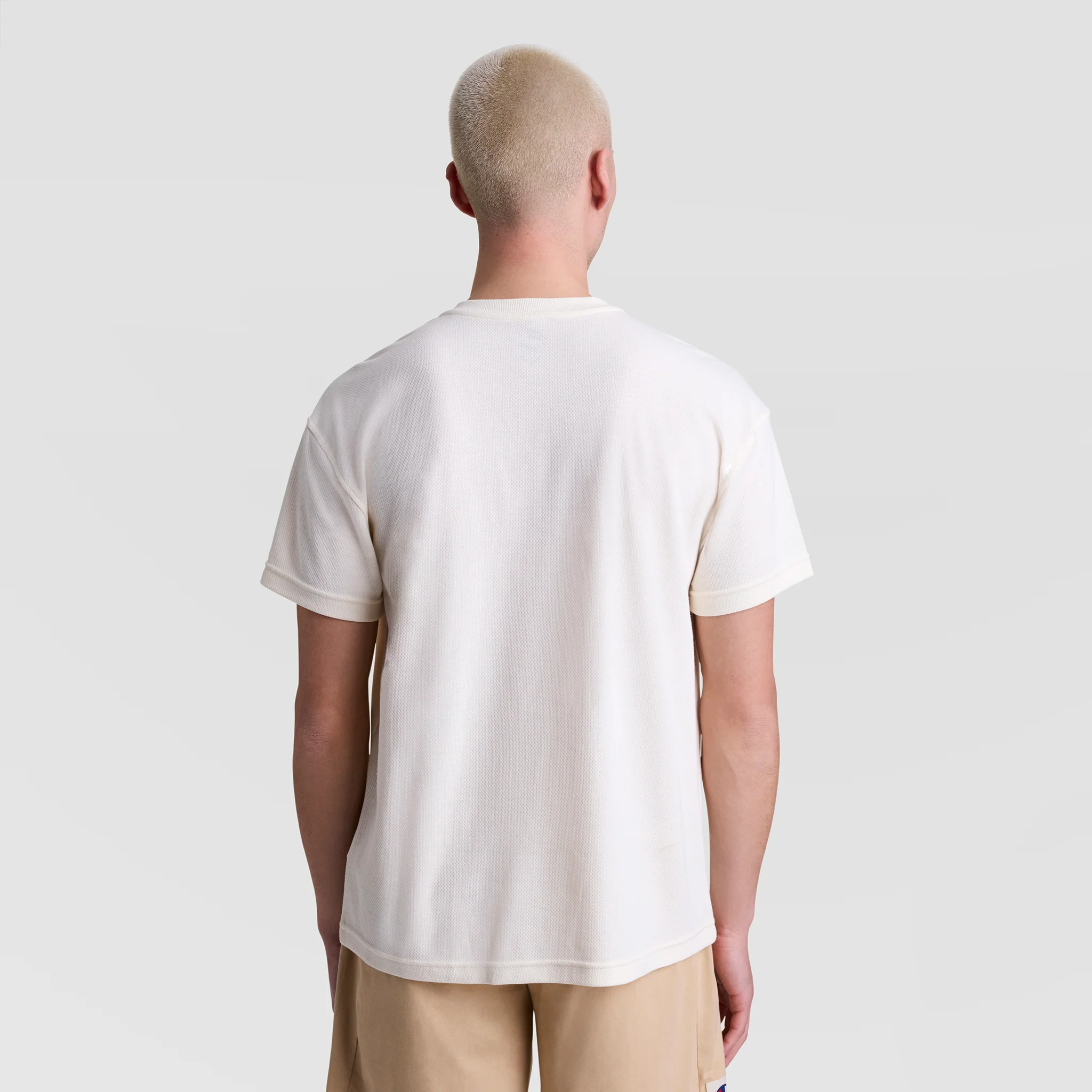 Textured Henley, Tonal Embroidered C Logo - Image 2