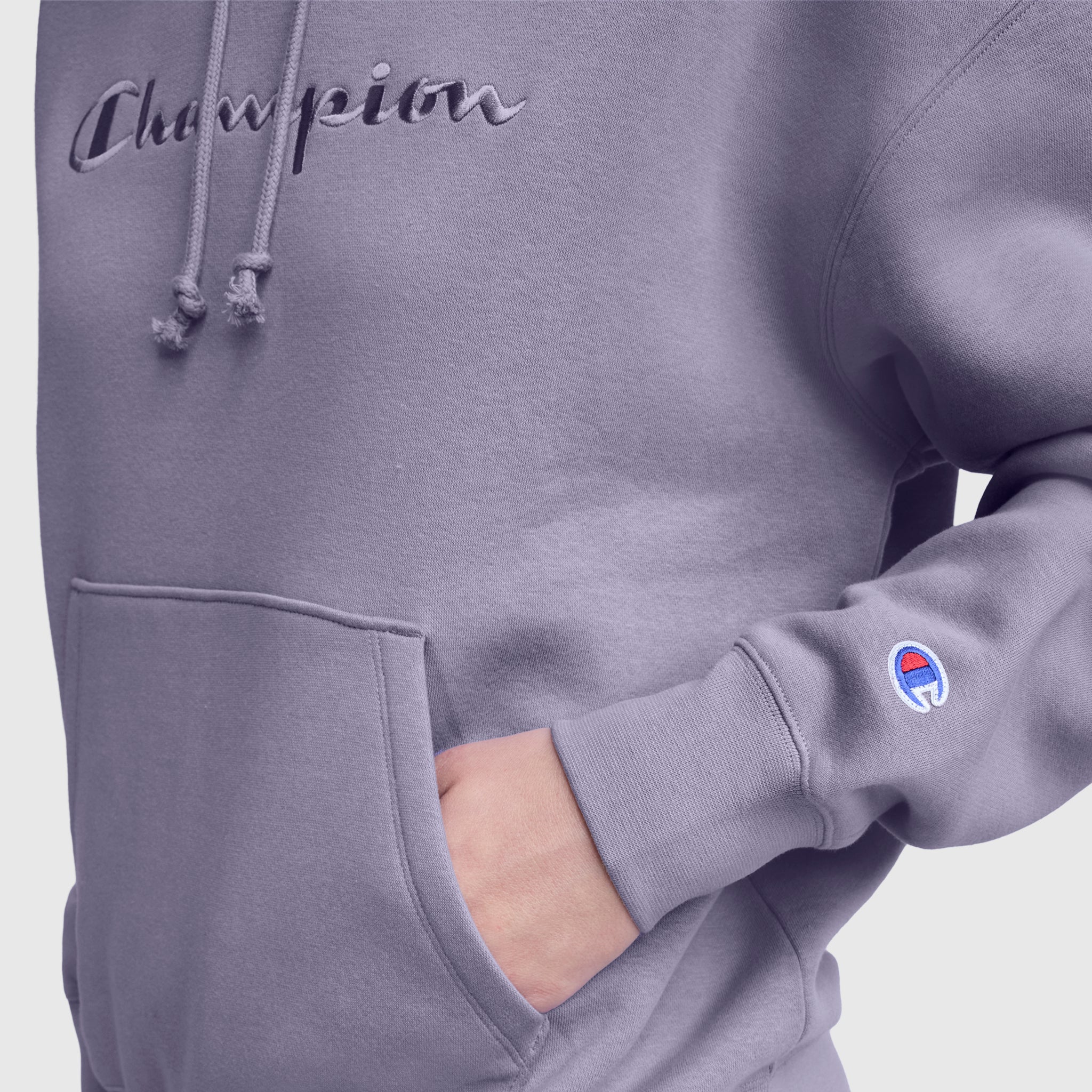 Powerblend Freshman Hoodie, Embroidered Script Logo - Image 4