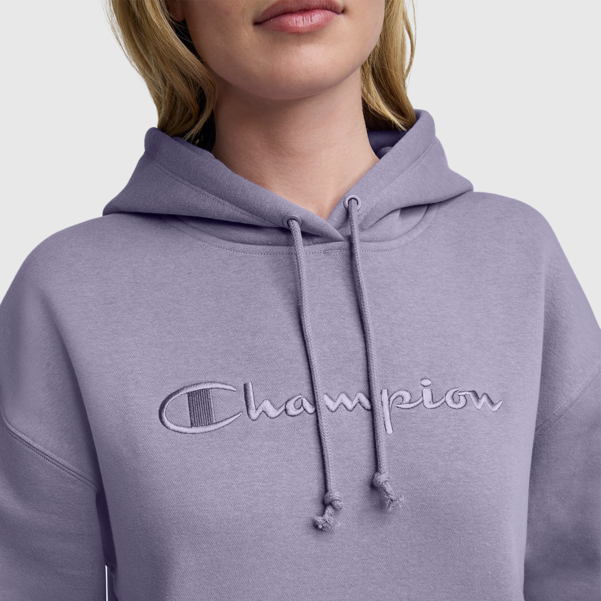 Powerblend Freshman Hoodie, Embroidered Script Logo - Image 5