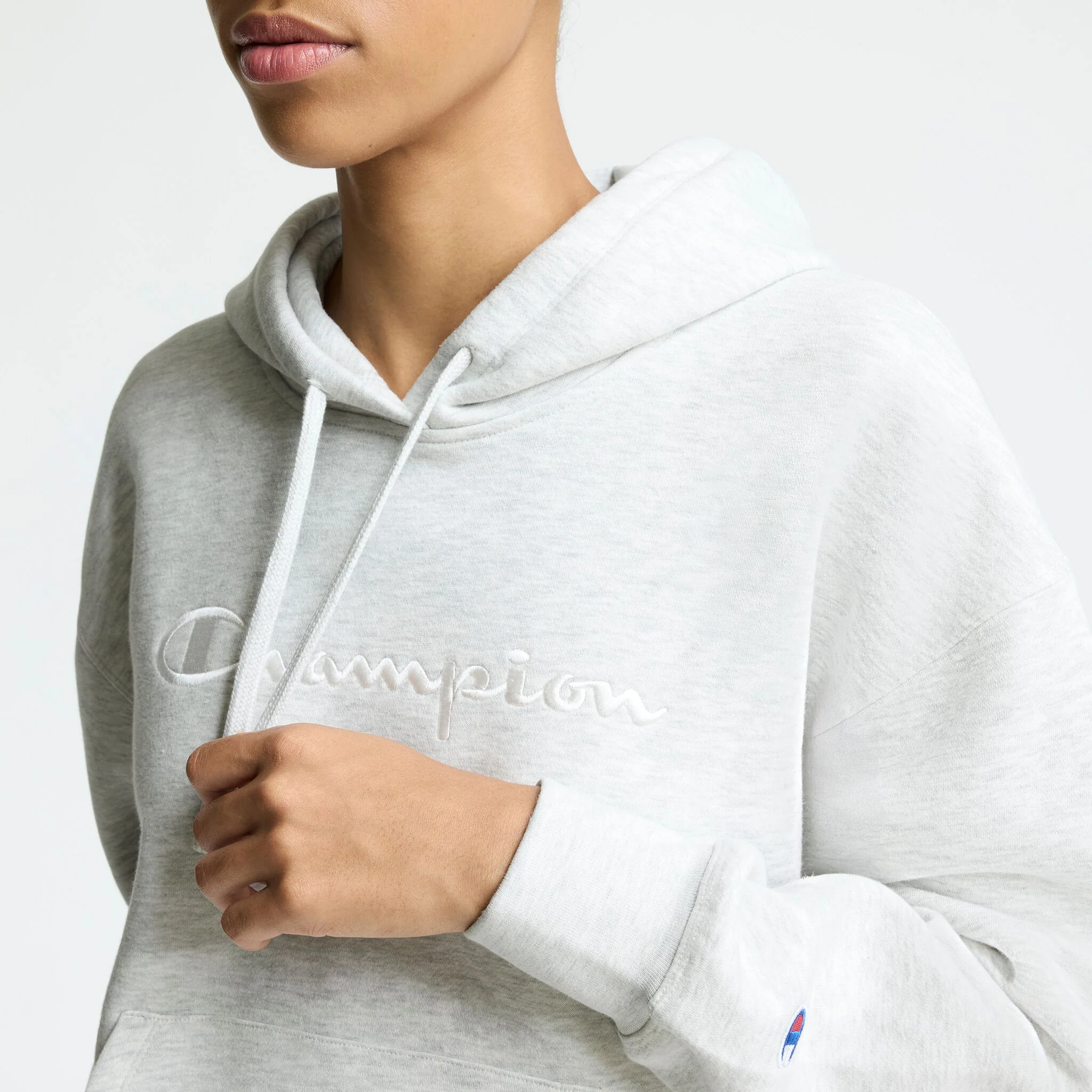 Powerblend Freshman Hoodie, Embroidered Script Logo - Image 4