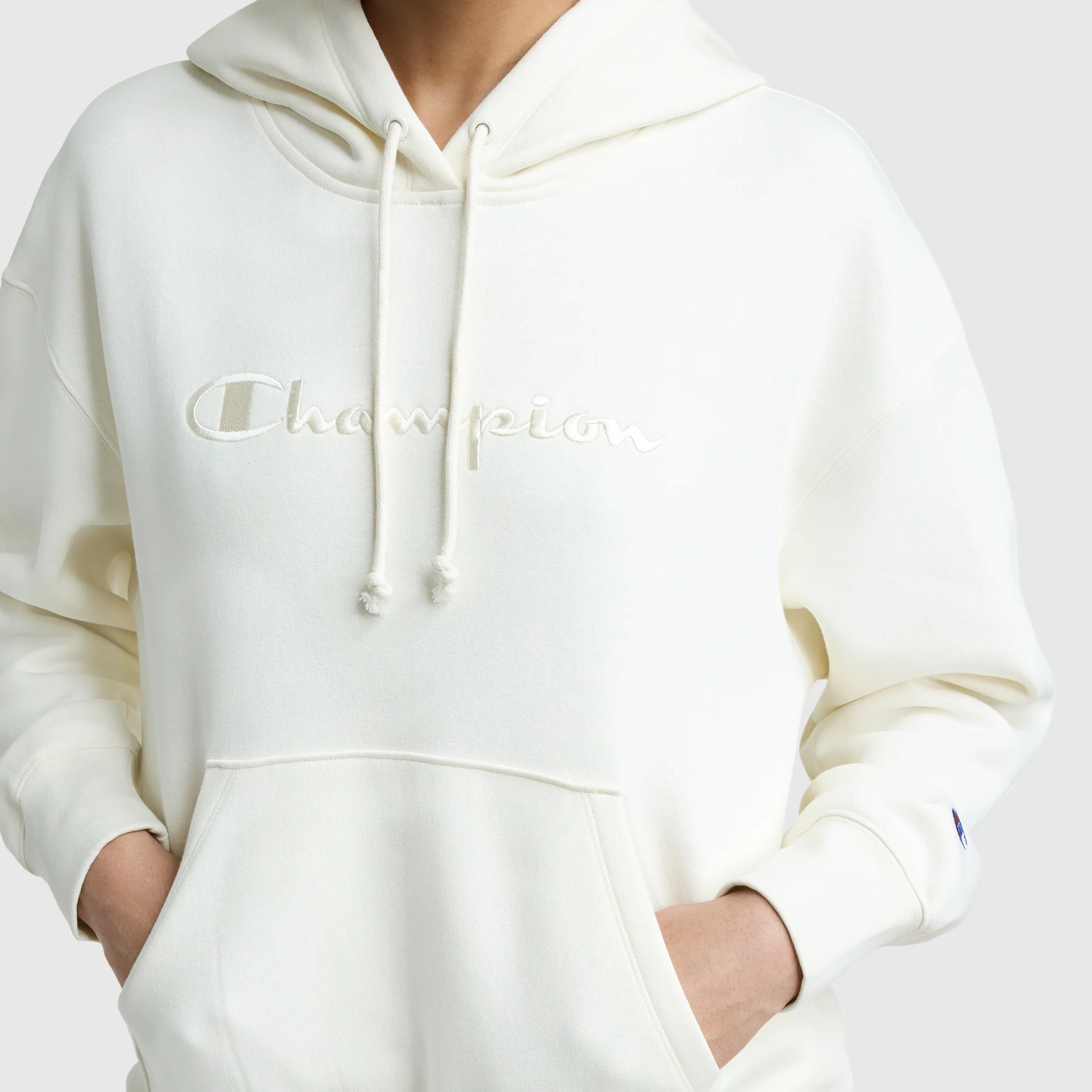 Powerblend Freshman Hoodie, Embroidered Script Logo - Image 4