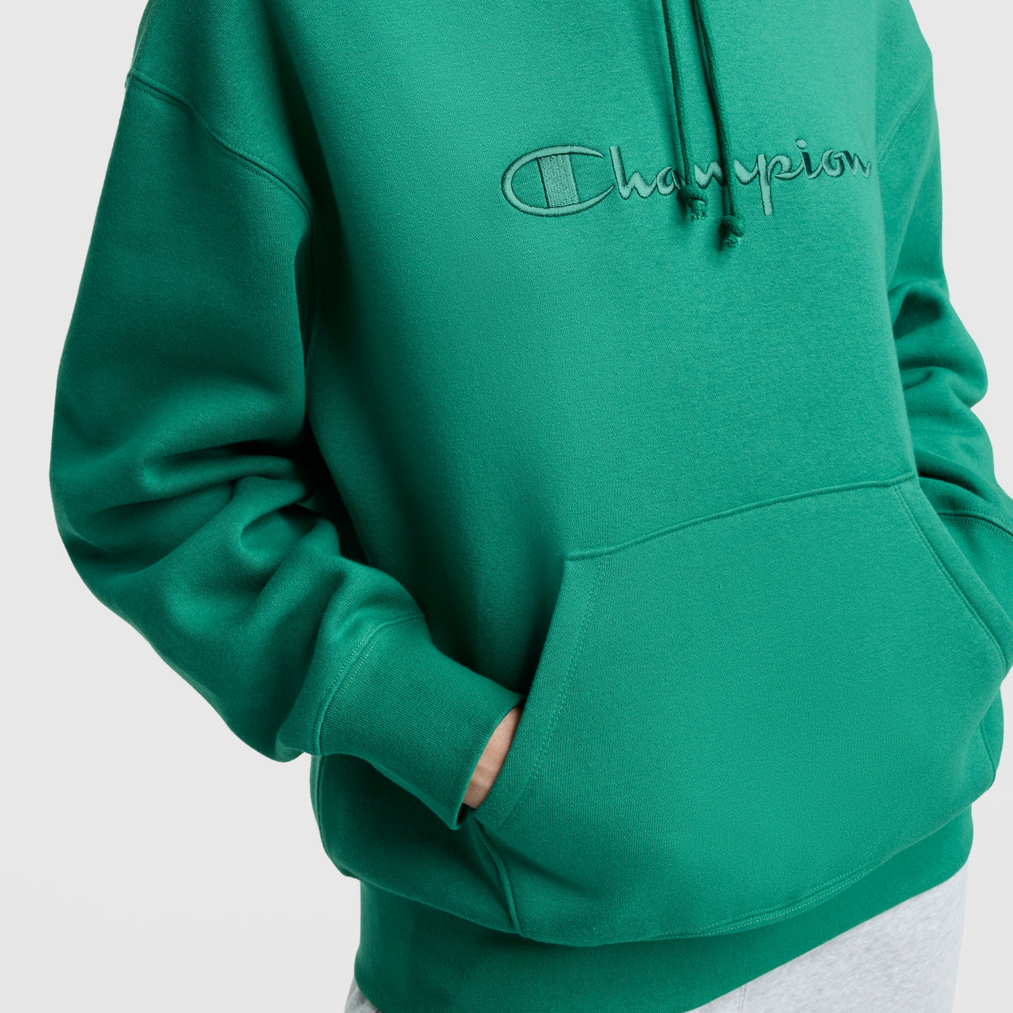 Powerblend Freshman Hoodie, Embroidered Script Logo - Image 3