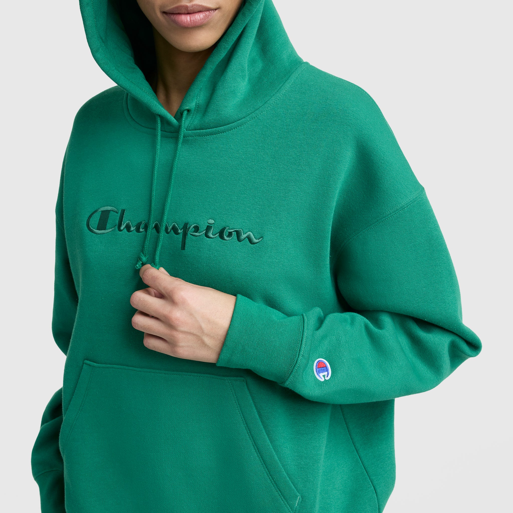 Powerblend Freshman Hoodie, Embroidered Script Logo - Image 4